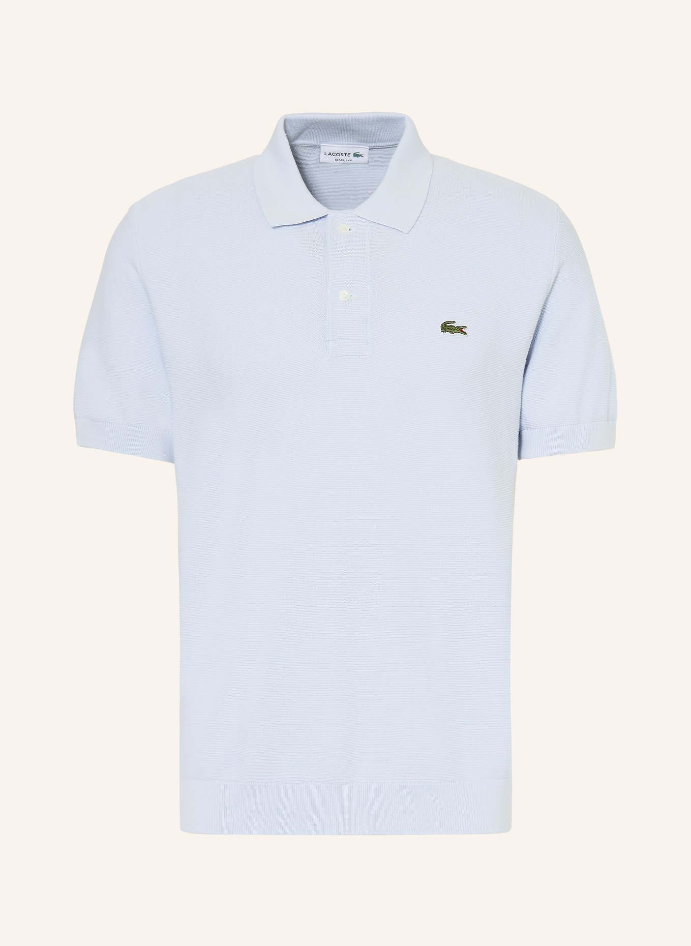 LACOSTE Strick-Poloshirt Classic Fit: HELLBLAU