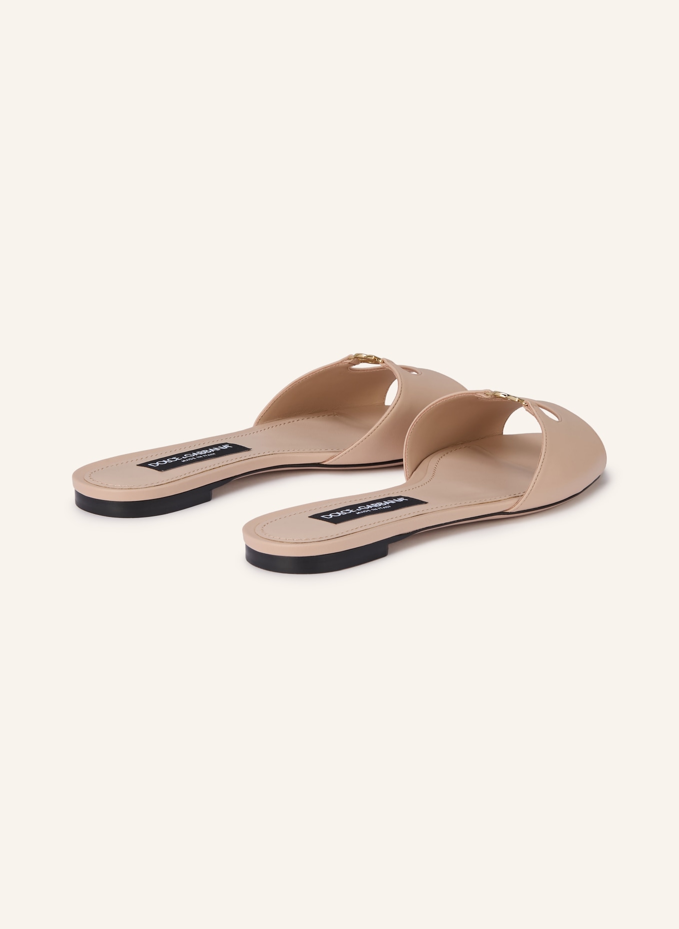 DOLCE & GABBANA Pantoletten mit Cut-outs: ROSÉ