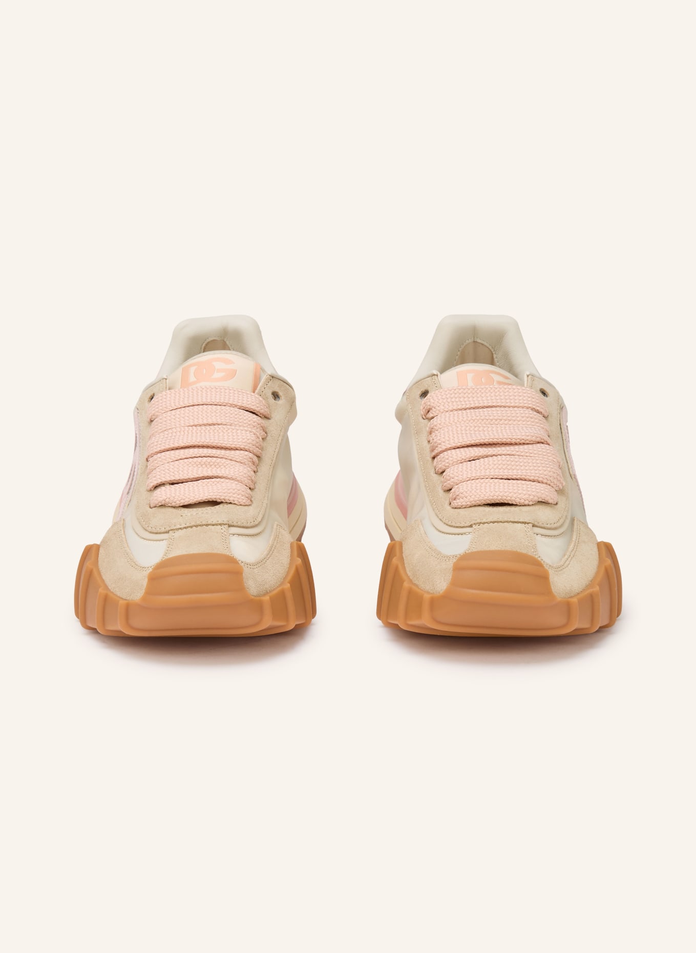DOLCE & GABBANA Sneaker: BEIGE / HELLROSA