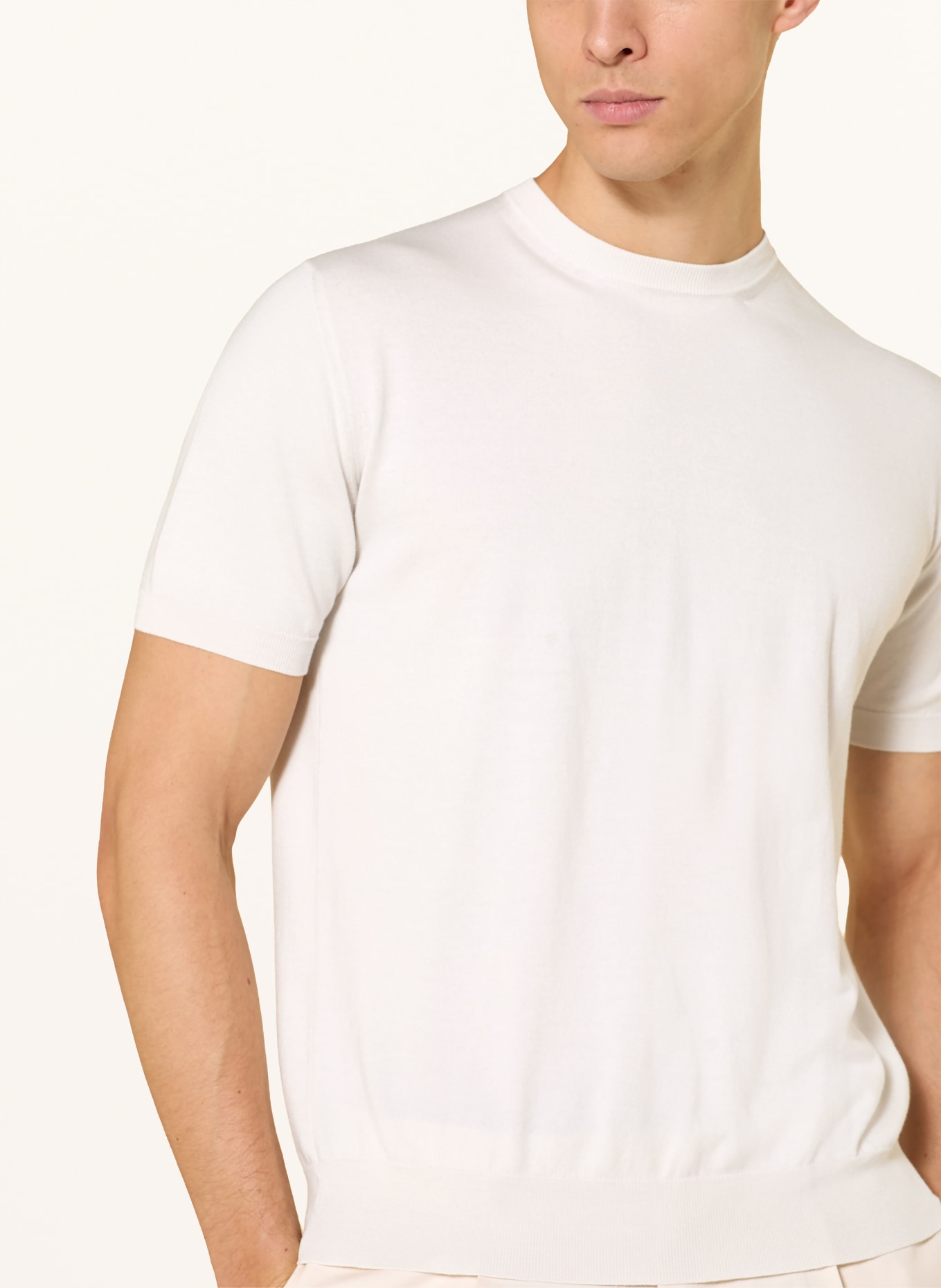 BOGLIOLI gebreid shirt: ECRU