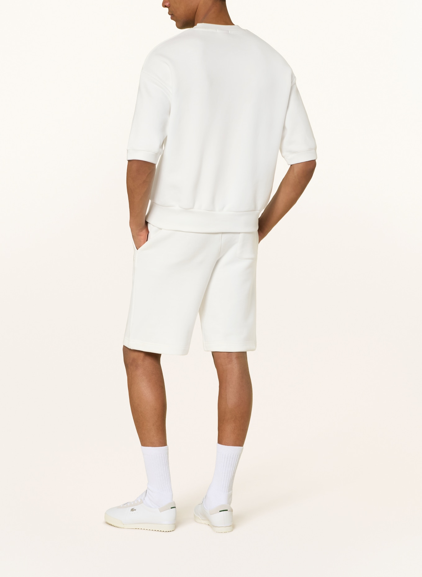 LACOSTE sweat shorts: WHITE