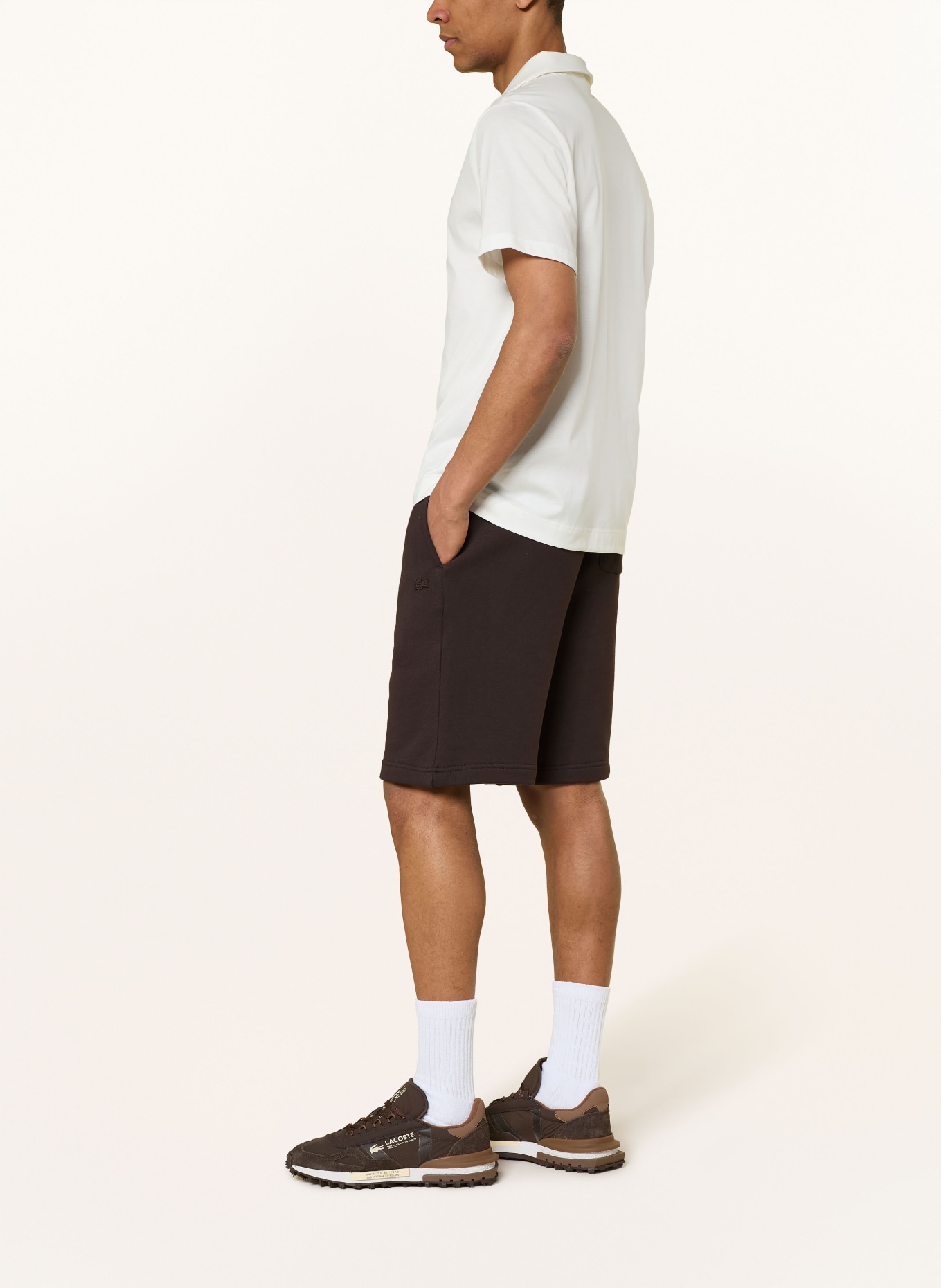 LACOSTE Sweatshorts: DUNKELBRAUN