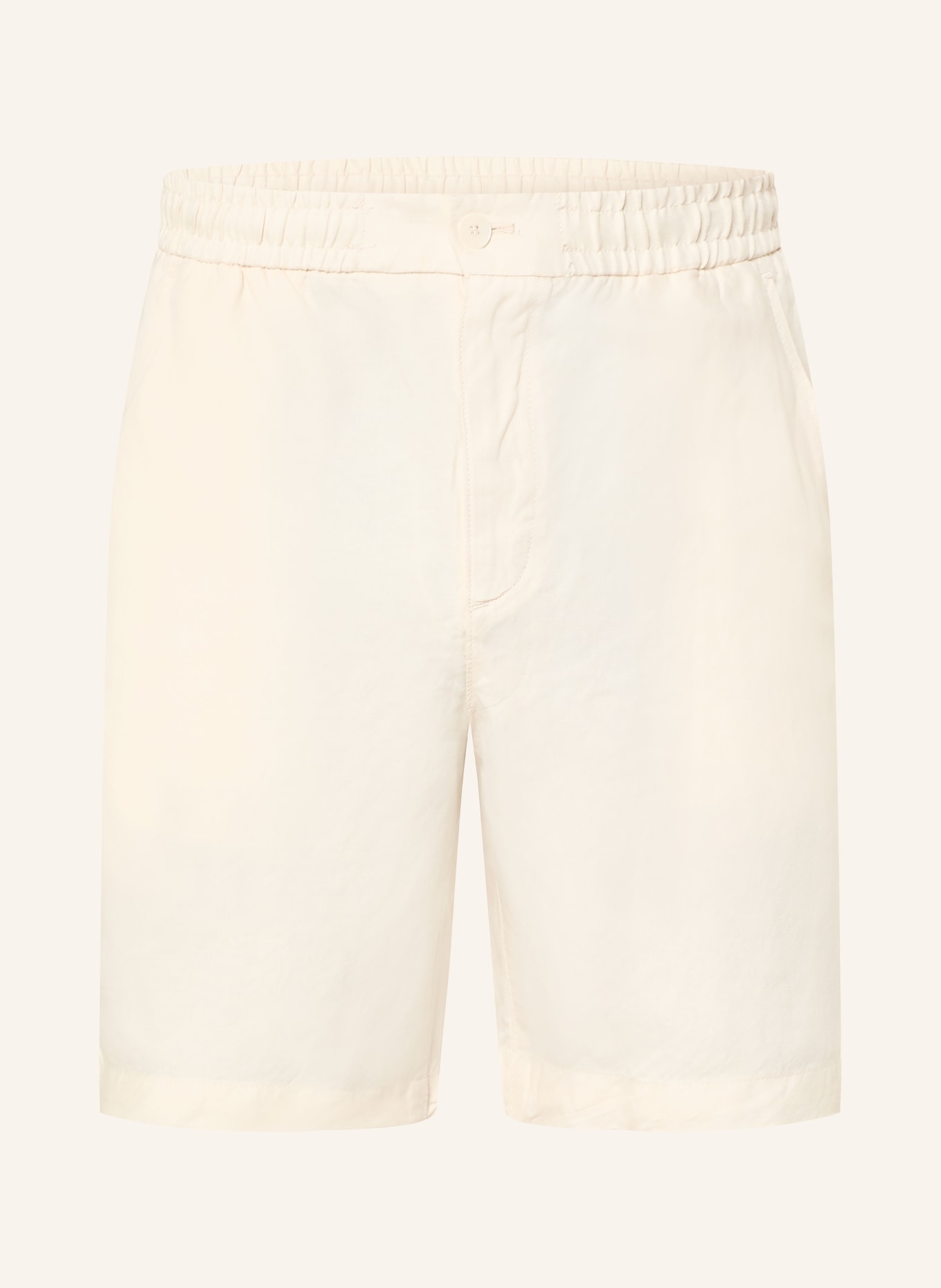 LACOSTE Shorts with linen: BEIGE