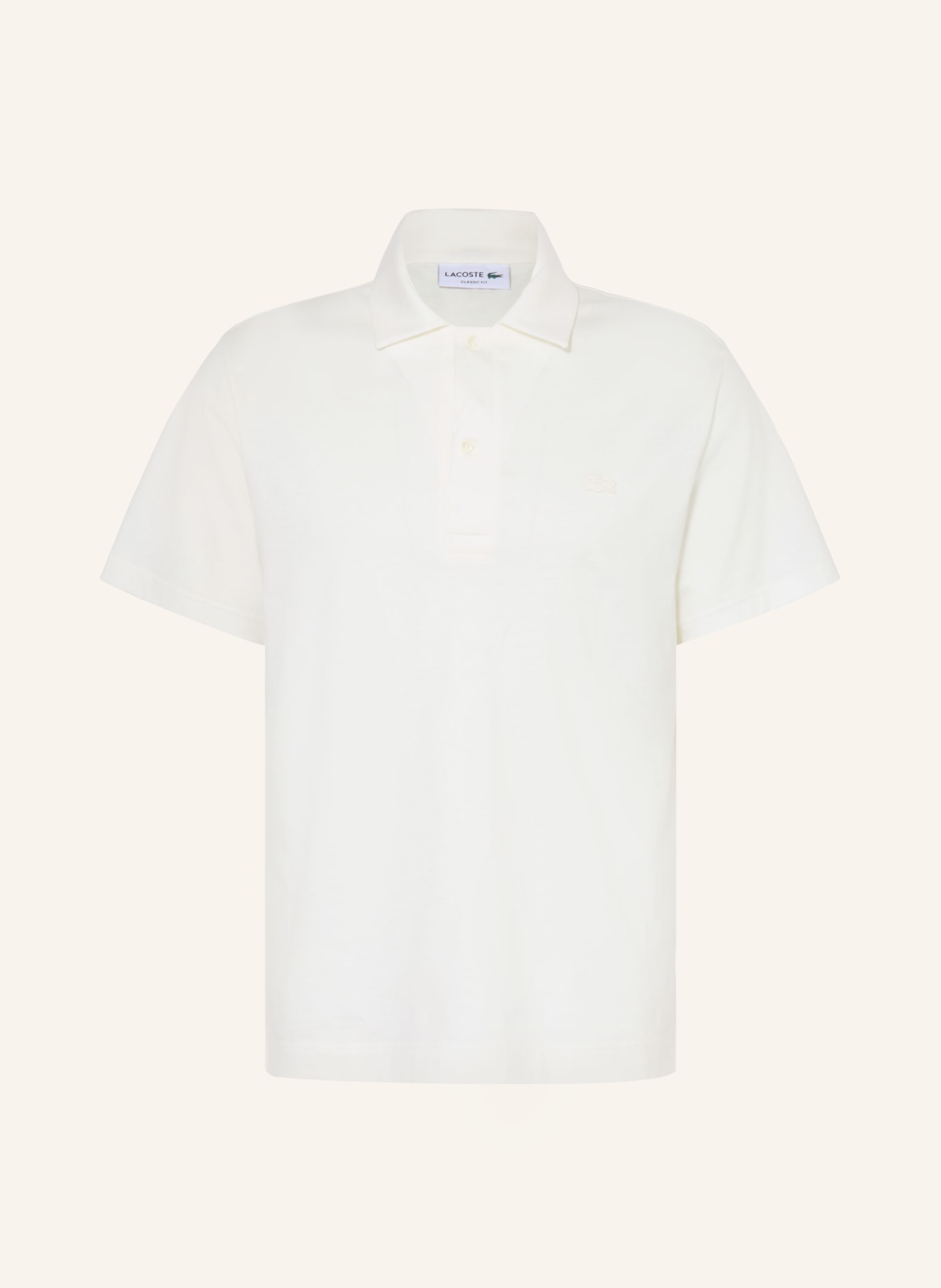 LACOSTE Jersey-Poloshirt: CREME
