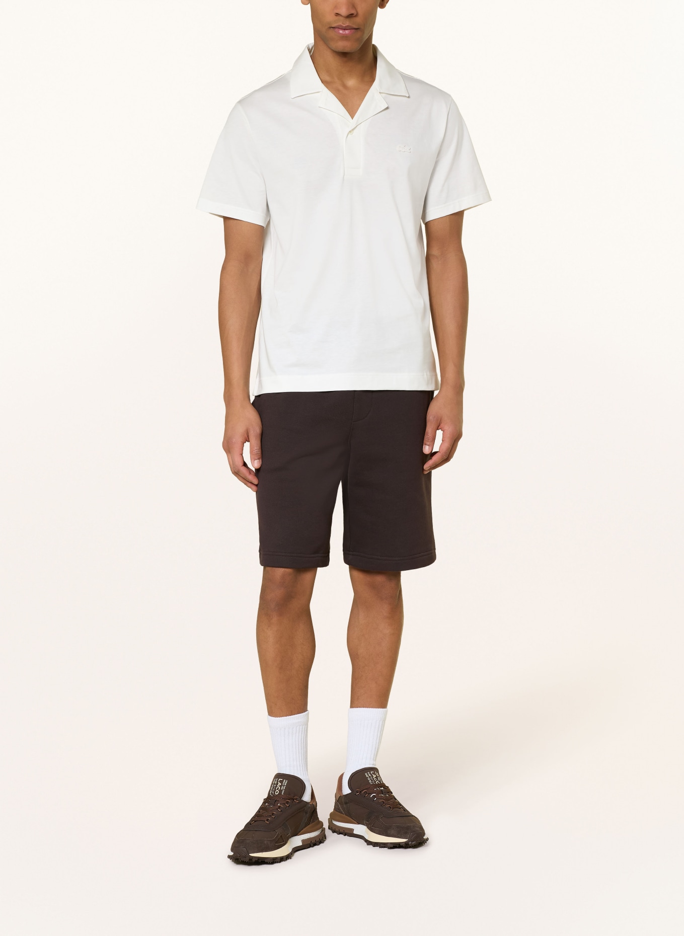 LACOSTE Jersey-Poloshirt: CREME