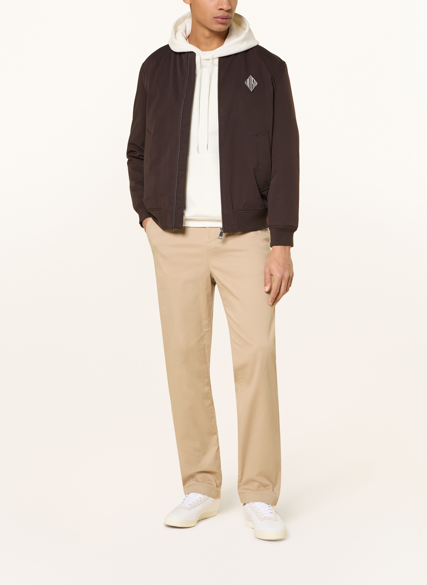 LACOSTE Chino Regular Fit: BEIGE