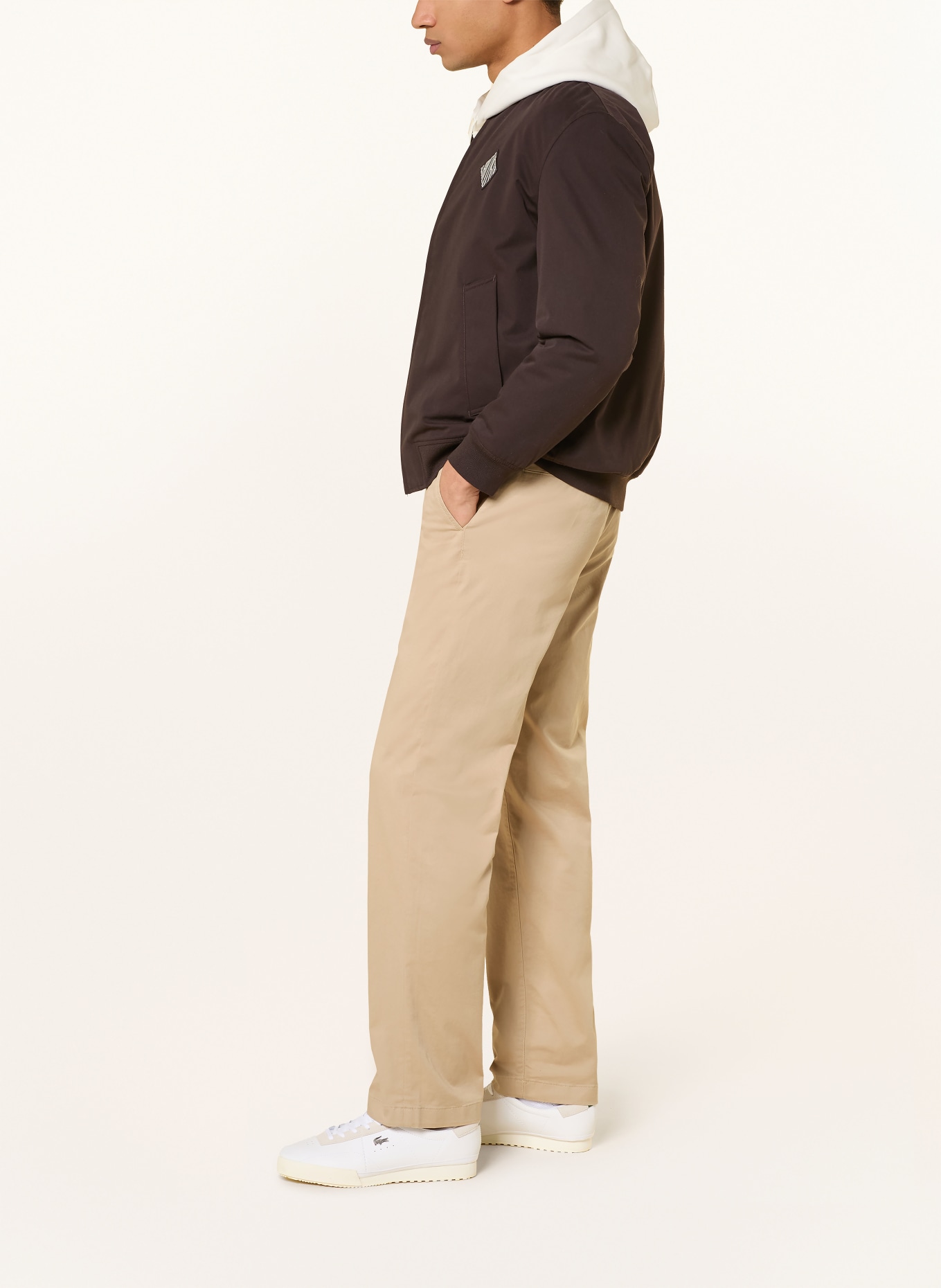 LACOSTE Chino Regular Fit: BEIGE