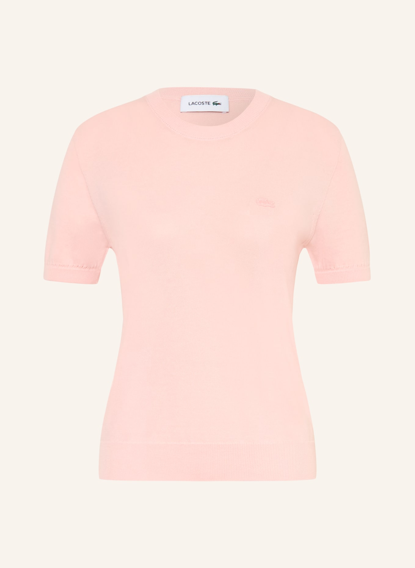 LACOSTE pletené tričko: RŮŽOVÁ