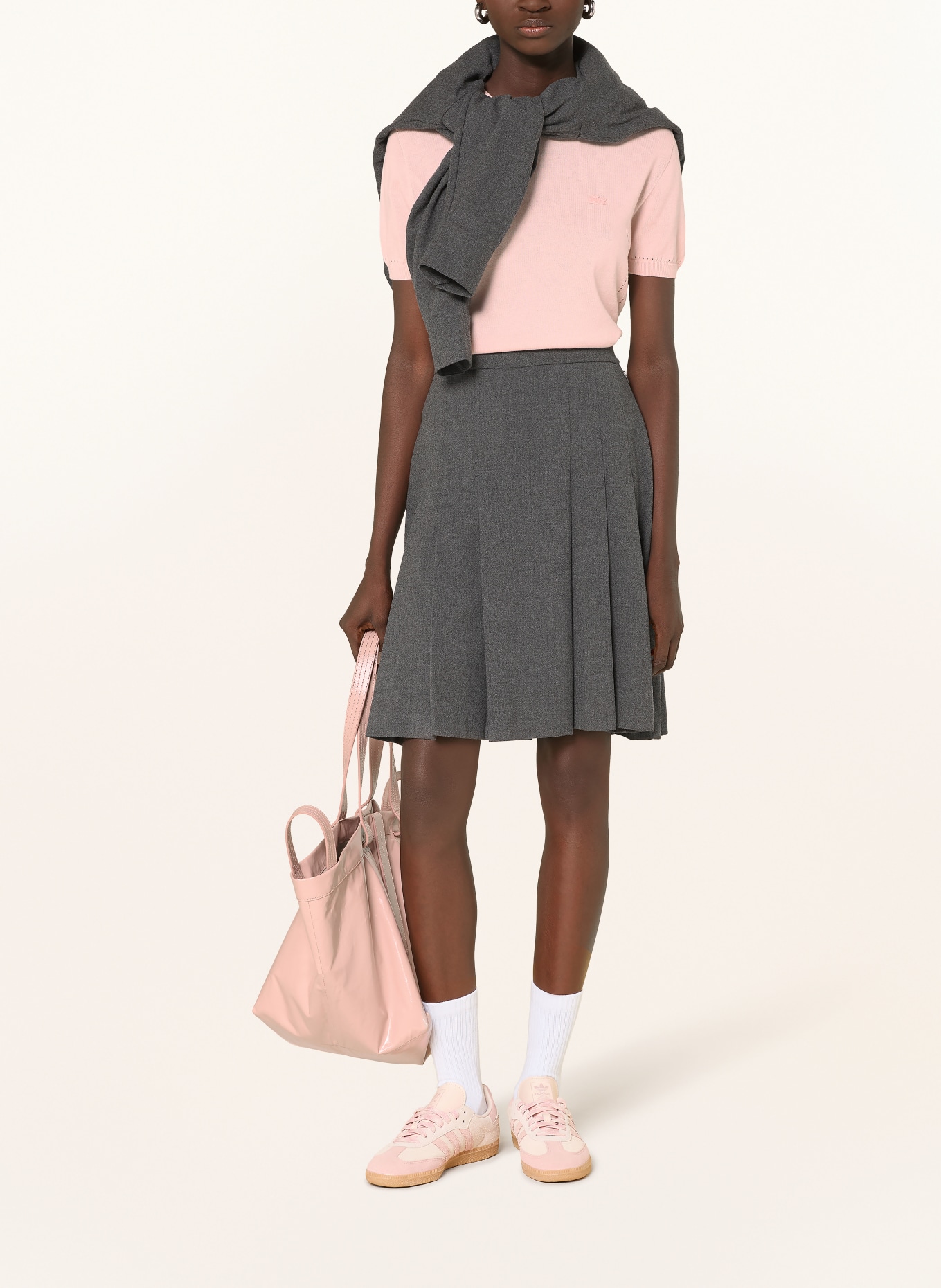 LACOSTE pletené tričko: RŮŽOVÁ