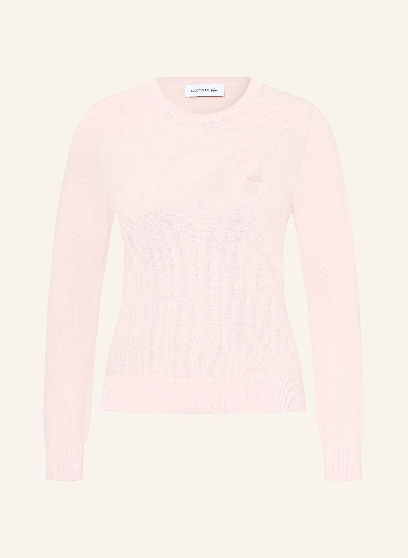 LACOSTE svetr: SVĚTLE RŮŽOVÁ