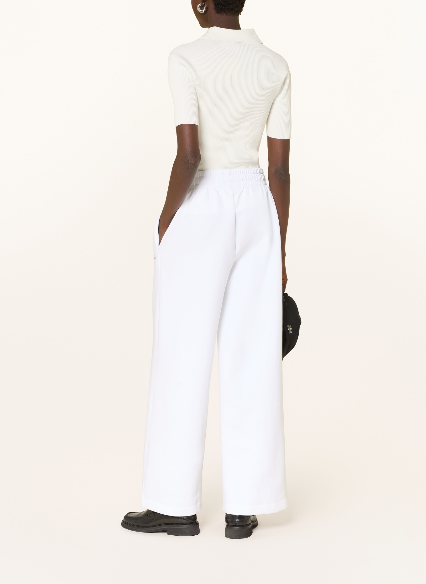 LACOSTE Sweatpants: WEISS