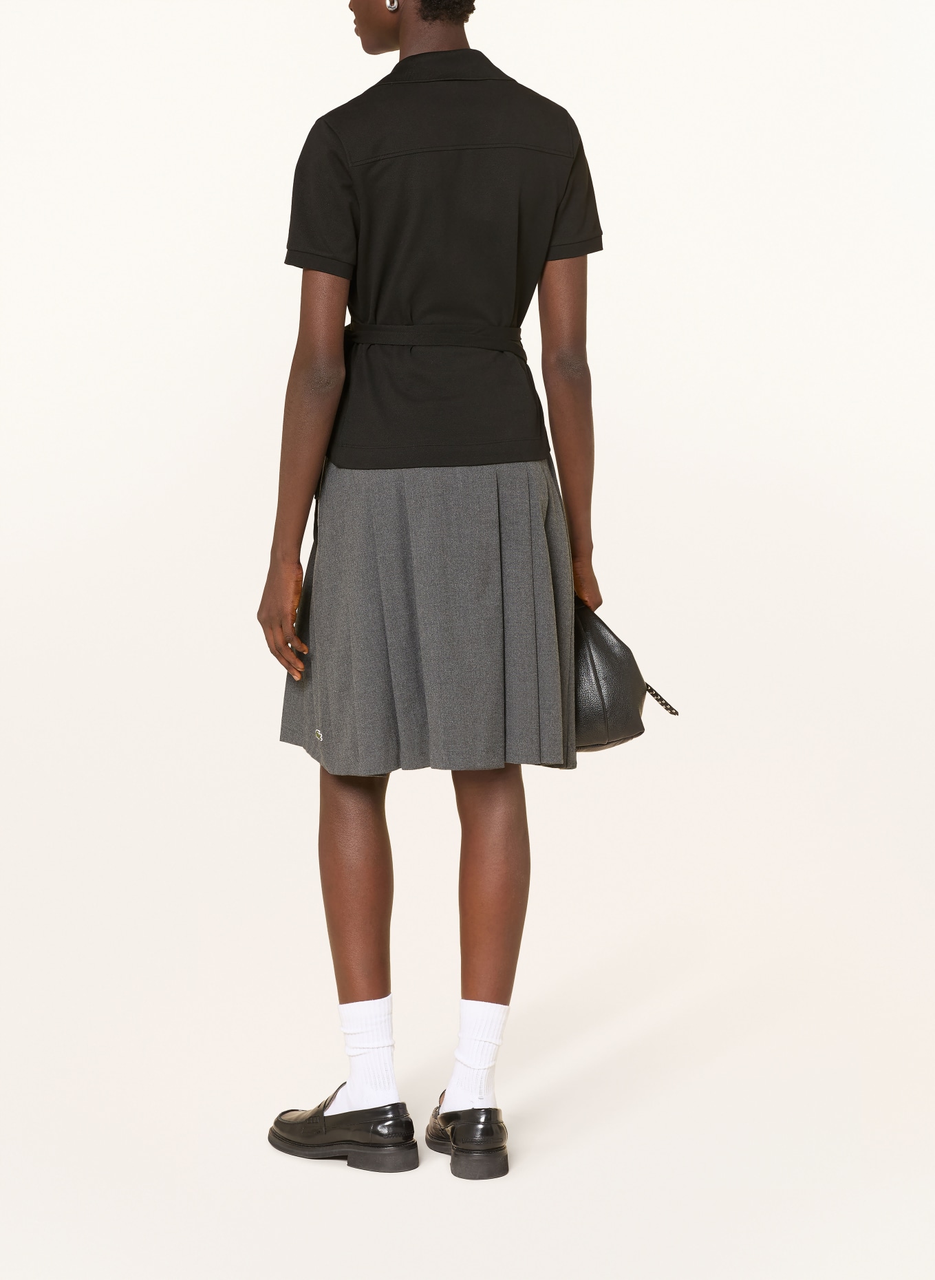 LACOSTE Piqué polokošile: ČERNÁ