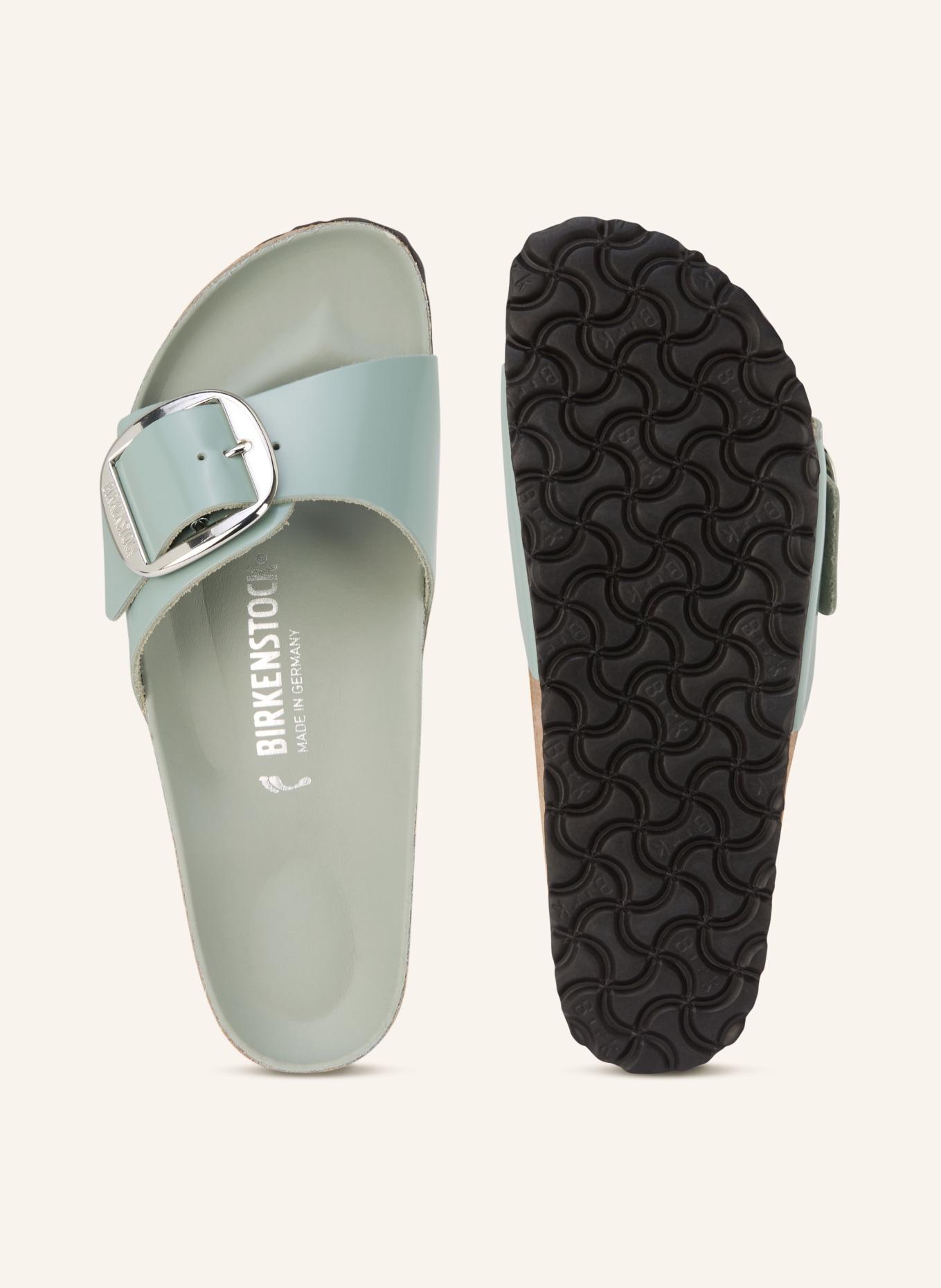BIRKENSTOCK Pantoletten MADRID BIG BUCKLE: HELLGRÜN