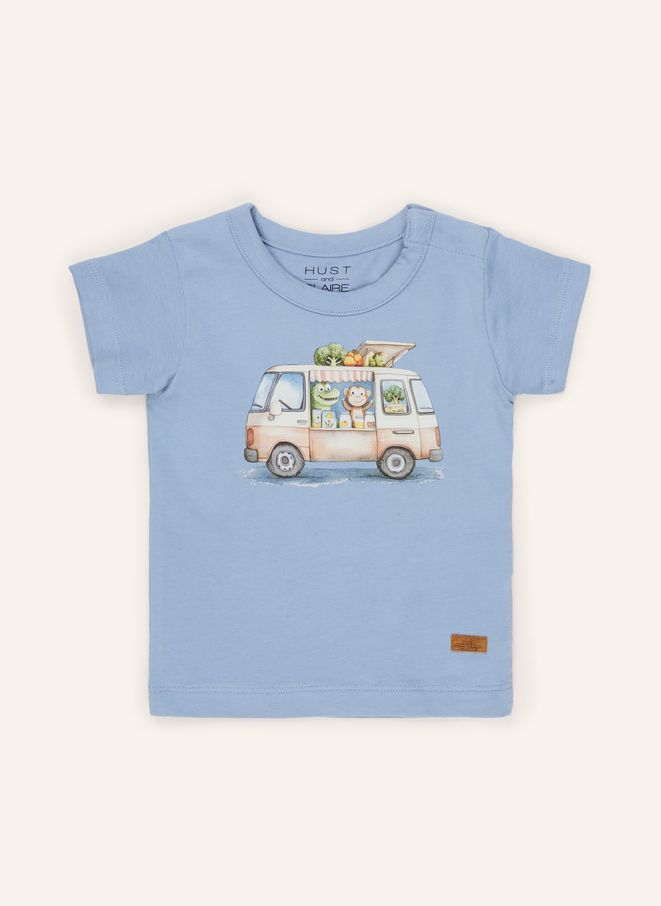 HUST and CLAIRE T-Shirt HCAUGUST: BLAU / DUNKELBRAUN / GRÜN