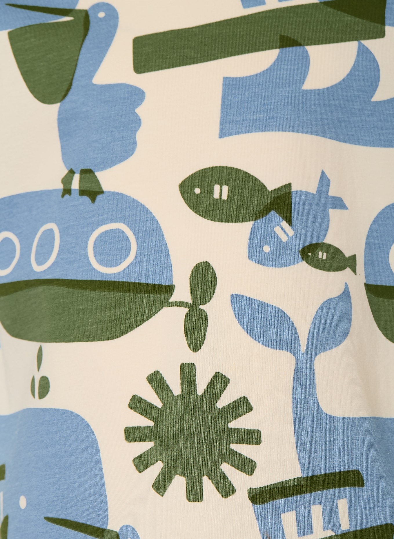 HUST and CLAIRE T-Shirt ANTON OCEANLIFE: CREME / GRÜN / HELLBLAU