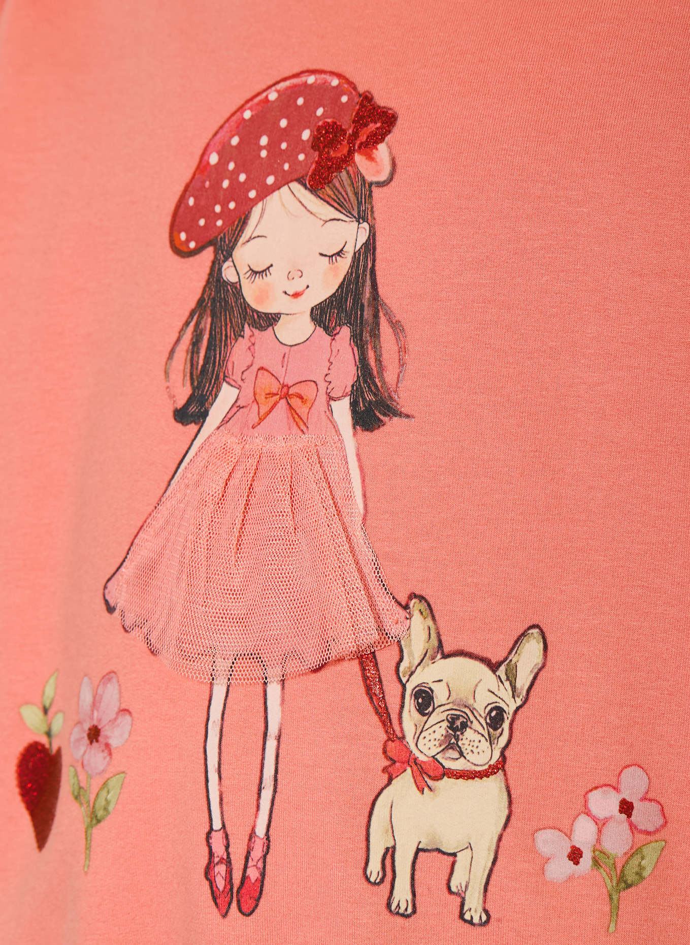 HUST and CLAIRE Sweat-shirt HCSICILLIA: ROUGE CLAIR / MARRON / ROUGE