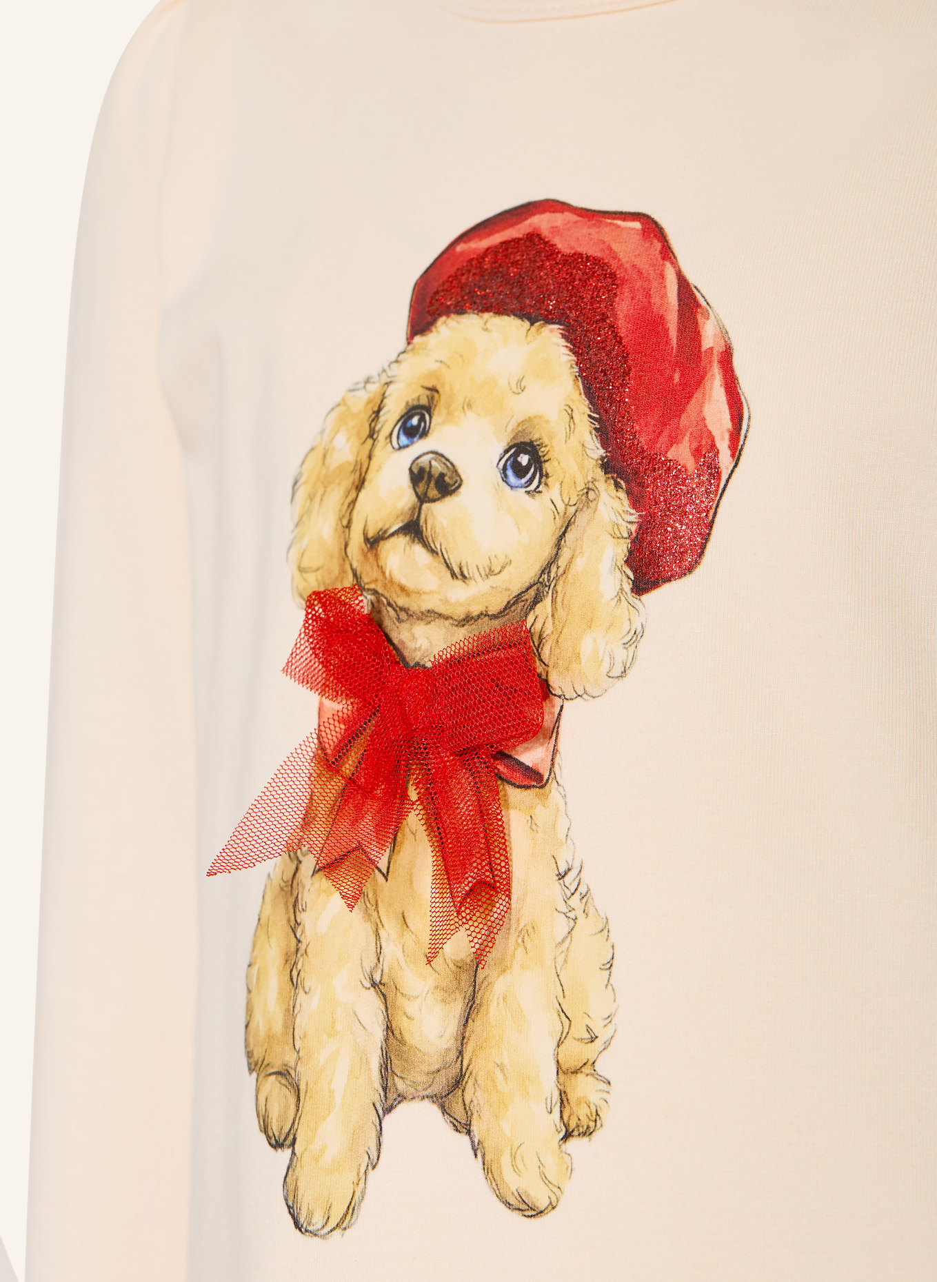 HUST and CLAIRE Longsleeve ALMA PUDEL: HELLORANGE / BEIGE / ROT