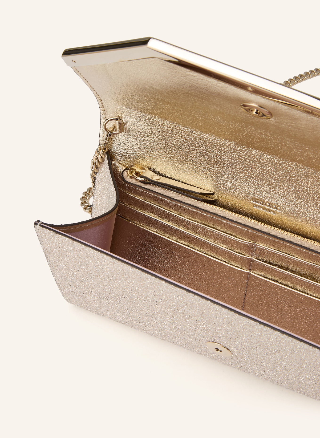 JIMMY CHOO EMMIE Clutch: GOLD
