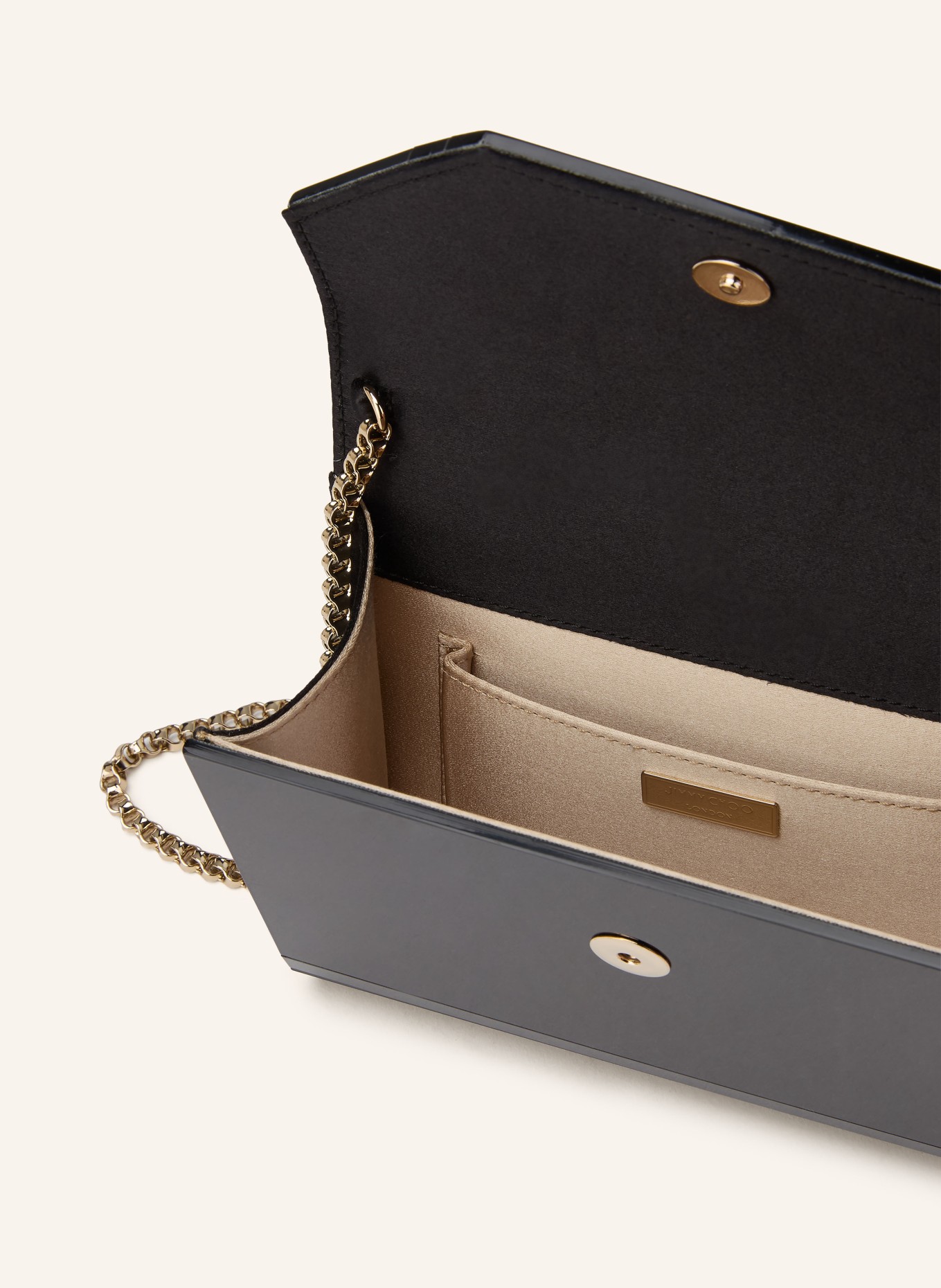 JIMMY CHOO Clutch CANDY: BLACK / SILVER