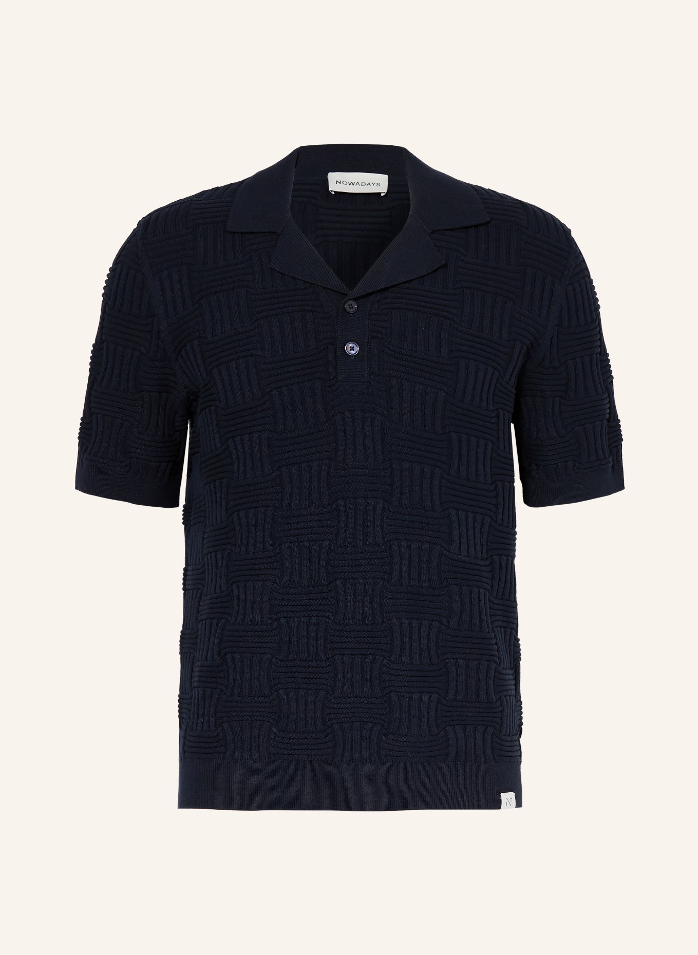 NOWADAYS knitted polo shirt: DARK BLUE