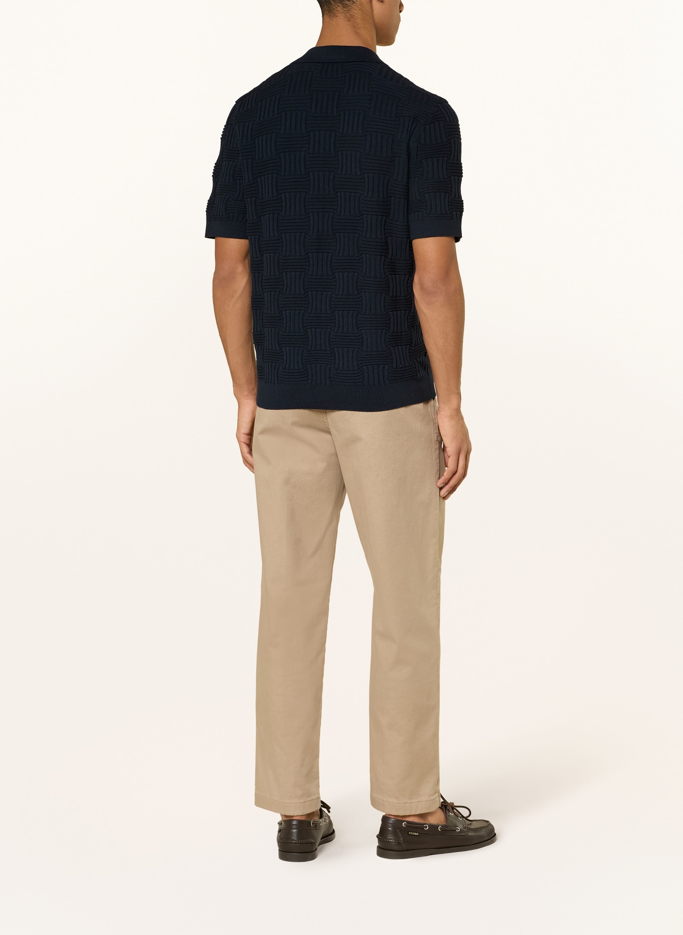 NOWADAYS knitted polo shirt: DARK BLUE
