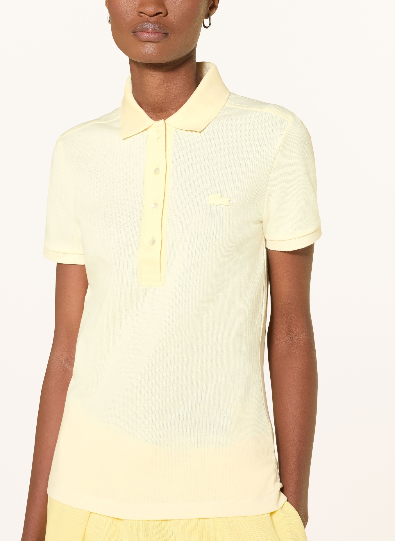LACOSTE Piqué-Poloshirt: HELLGELB