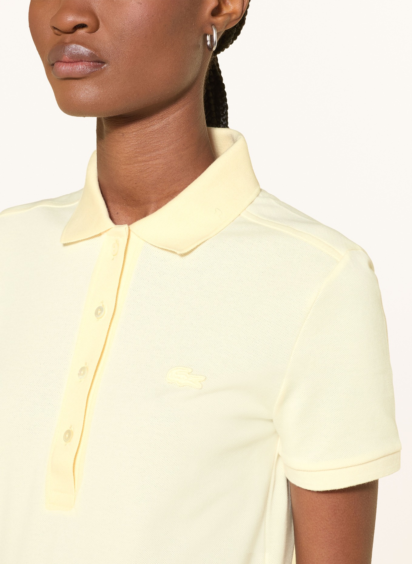 LACOSTE Piqué-Poloshirt: HELLGELB