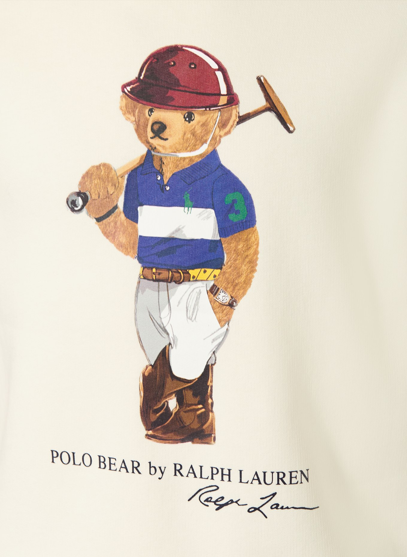 POLO RALPH LAUREN Sweatshirt: WEISS / CAMEL / BLAU
