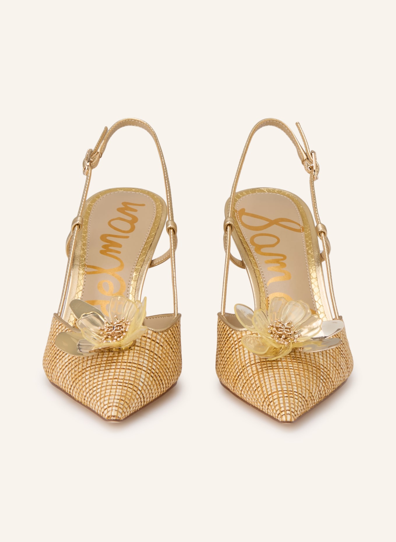 Sam Edelman MALI slingback pumps: BEIGE / GOLD