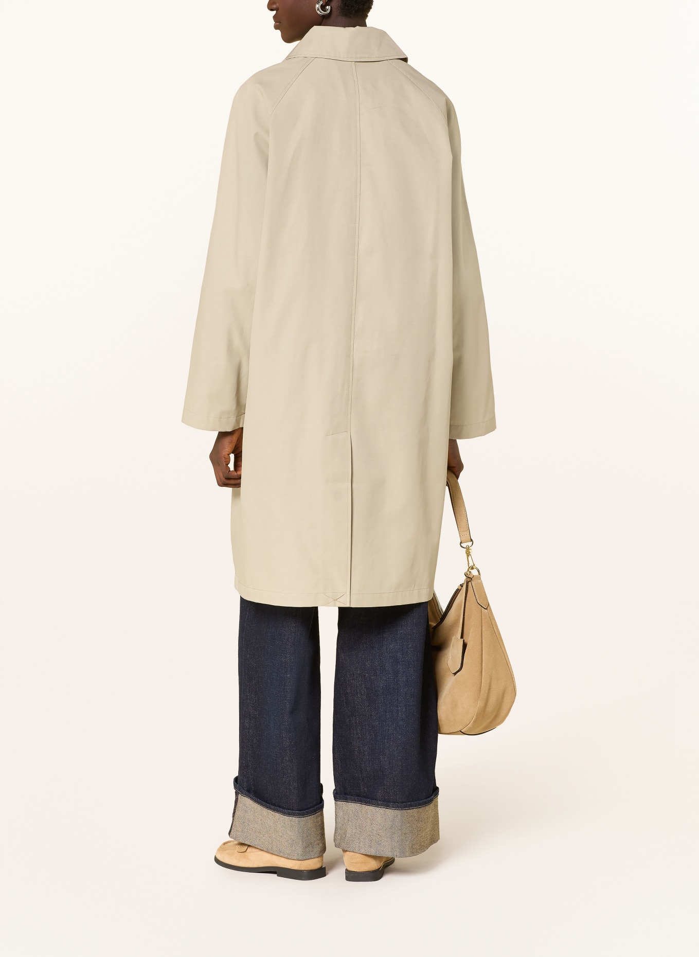 ICHI IHESTAVA trench coat: BEIGE