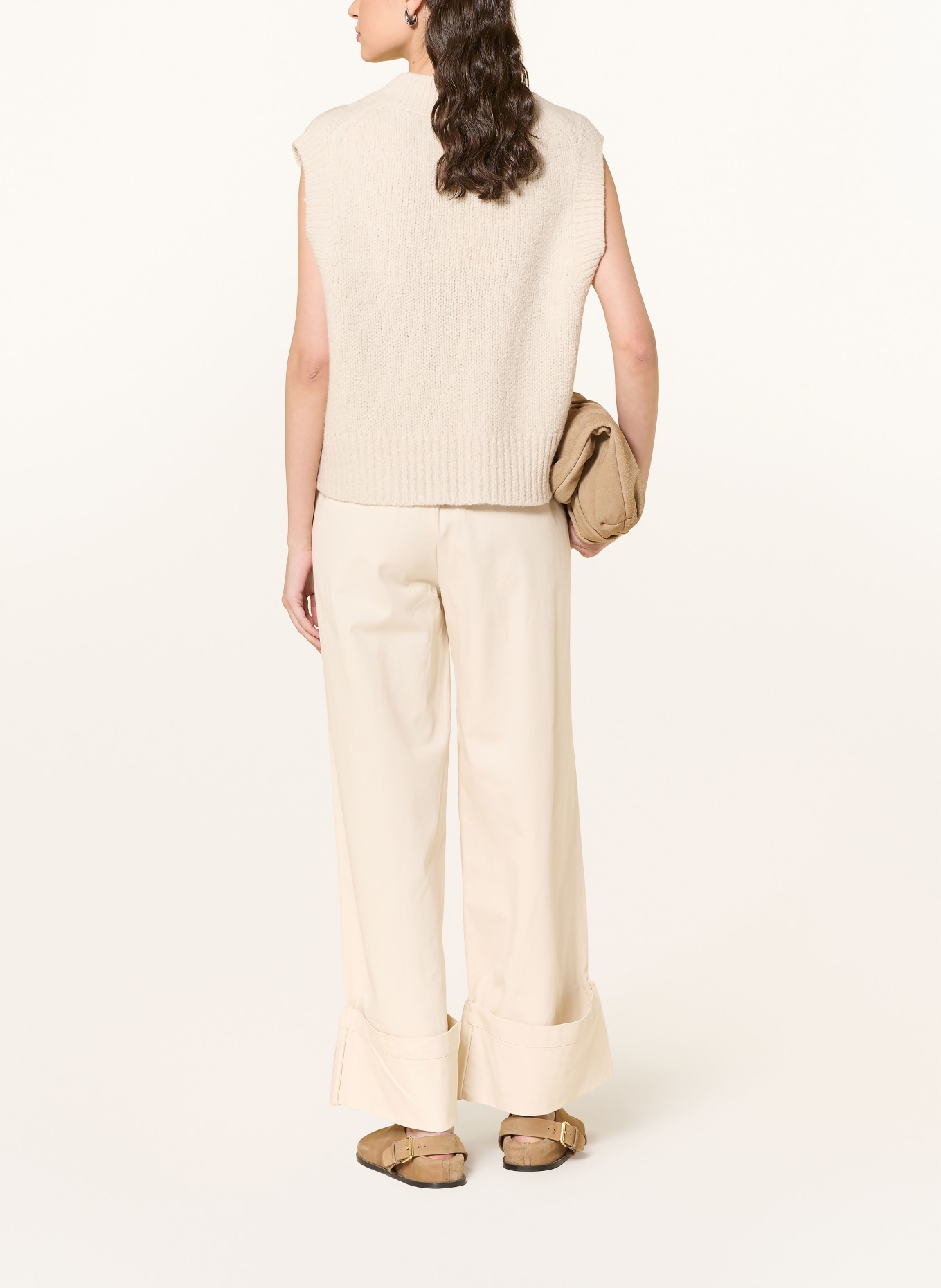 ICHI Spodnie Marlene IHGAZTO: BEŻOWY