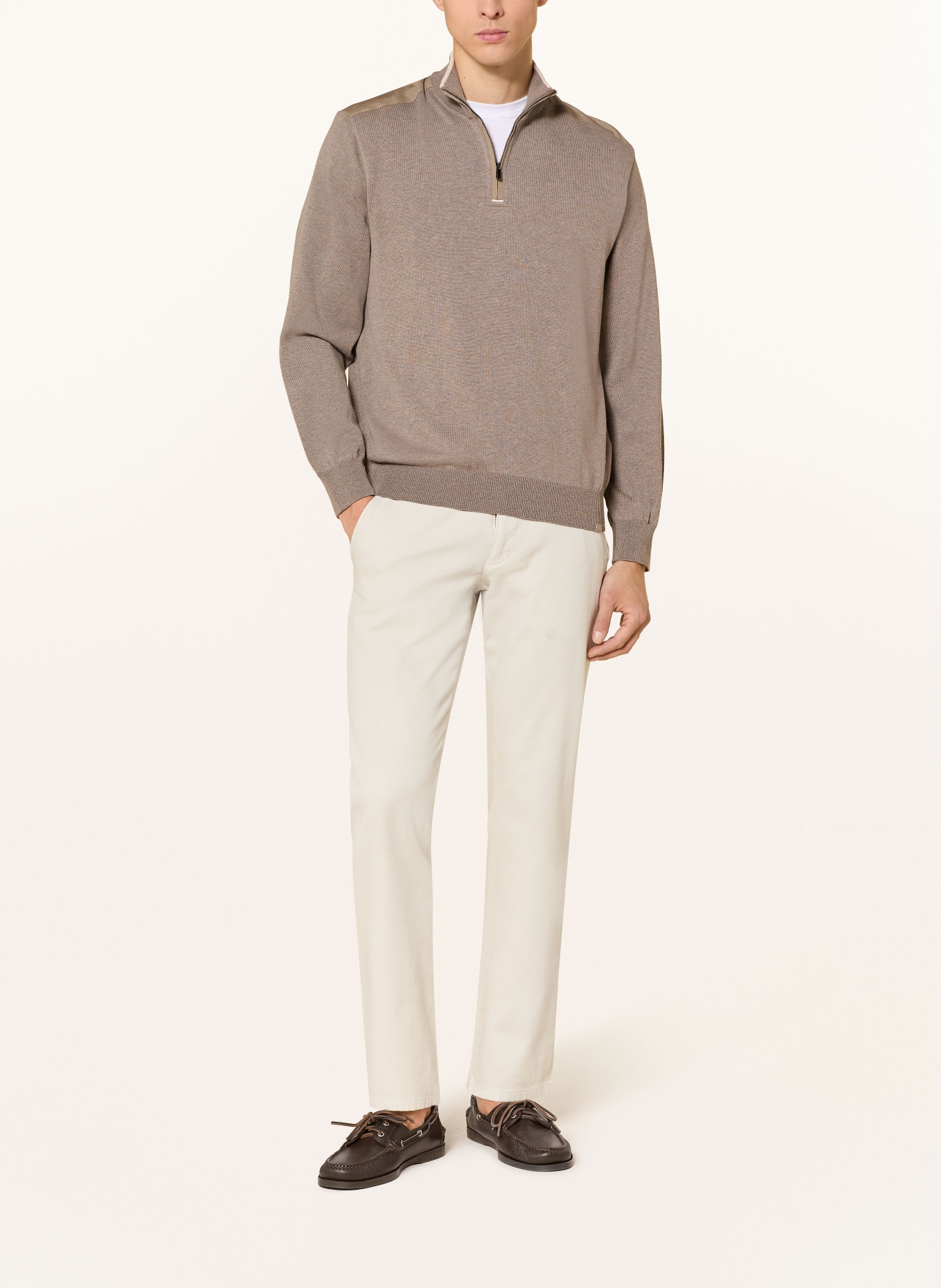 PAUL & SHARK Troyer met zijde: BRUIN