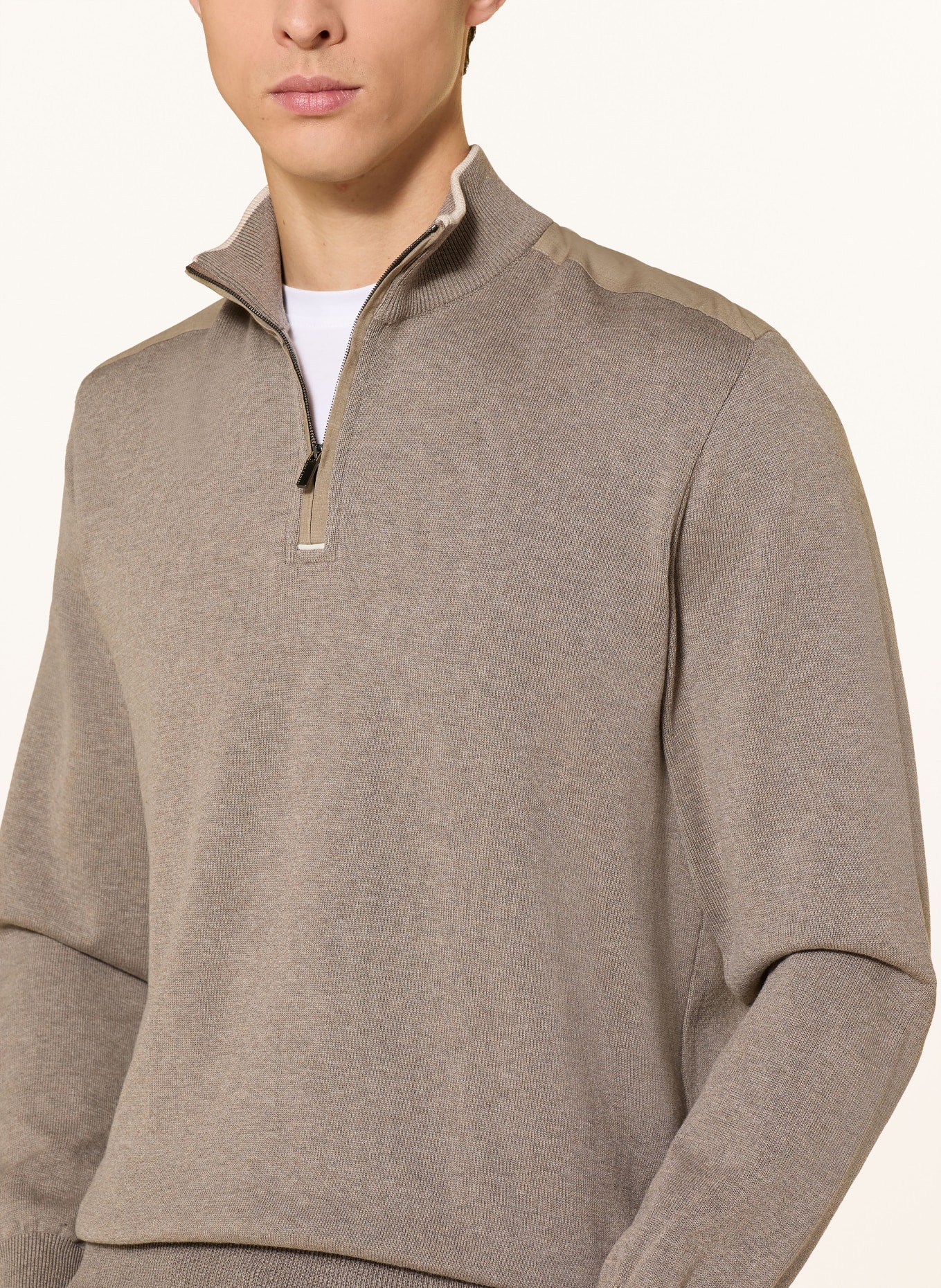 PAUL & SHARK Troyer met zijde: BRUIN