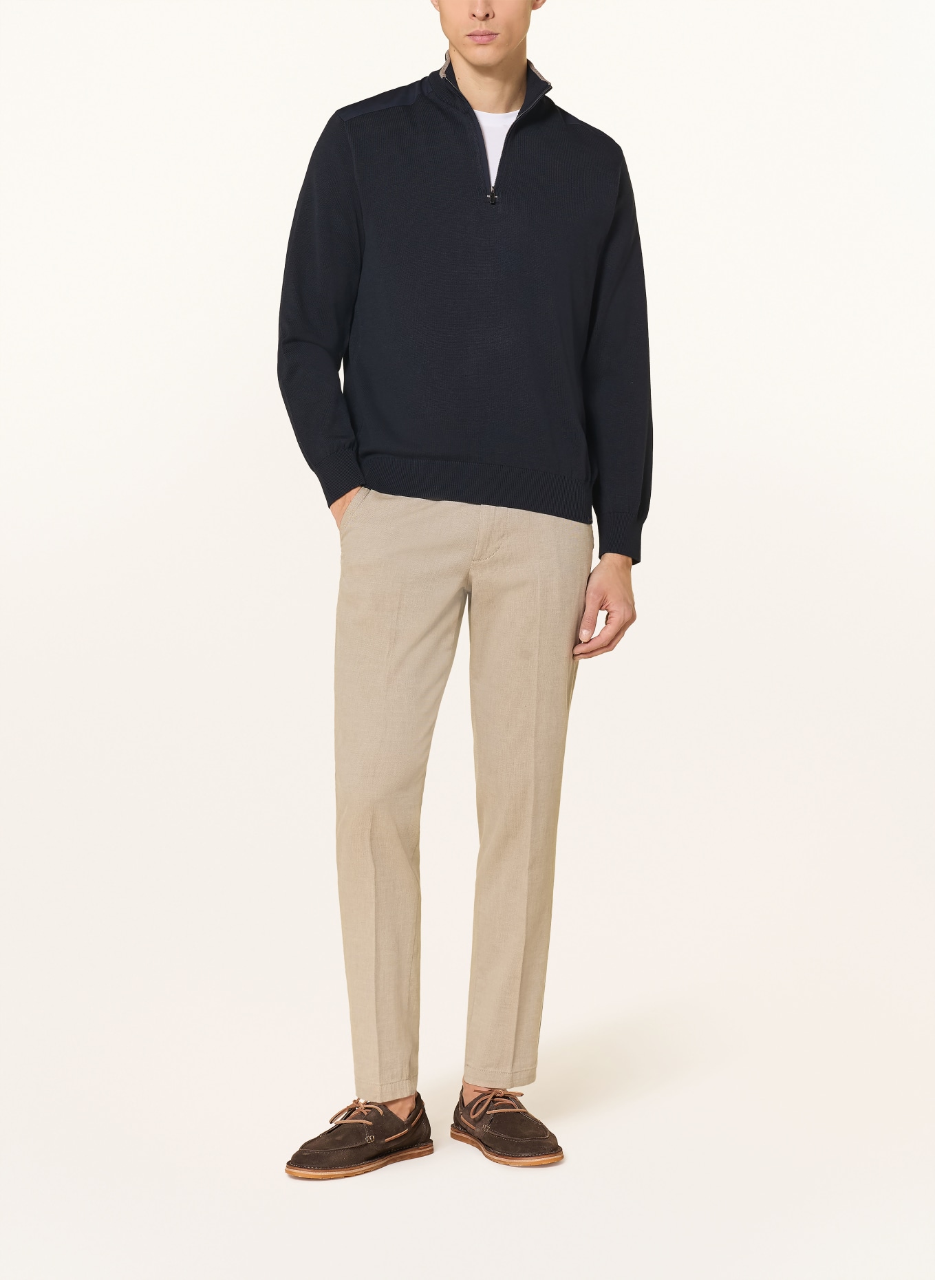 PAUL & SHARK Troyer mit Seide: DUNKELBLAU