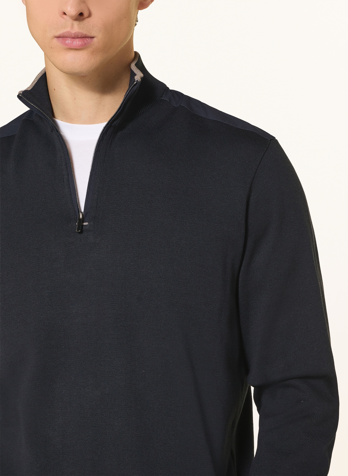 PAUL & SHARK Troyer mit Seide: DUNKELBLAU