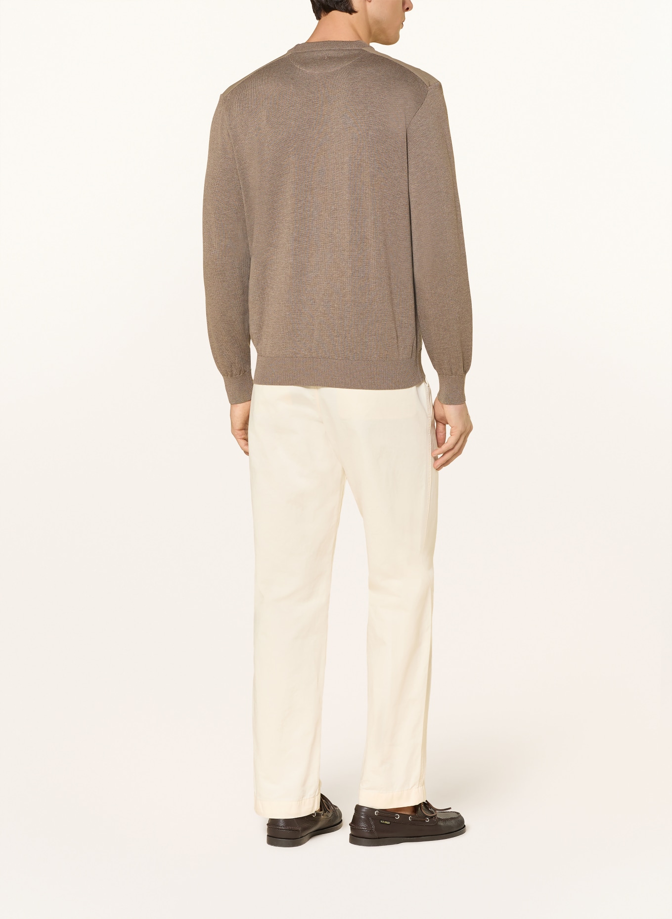 PAUL & SHARK Trui met zijde: LICHTBRUIN