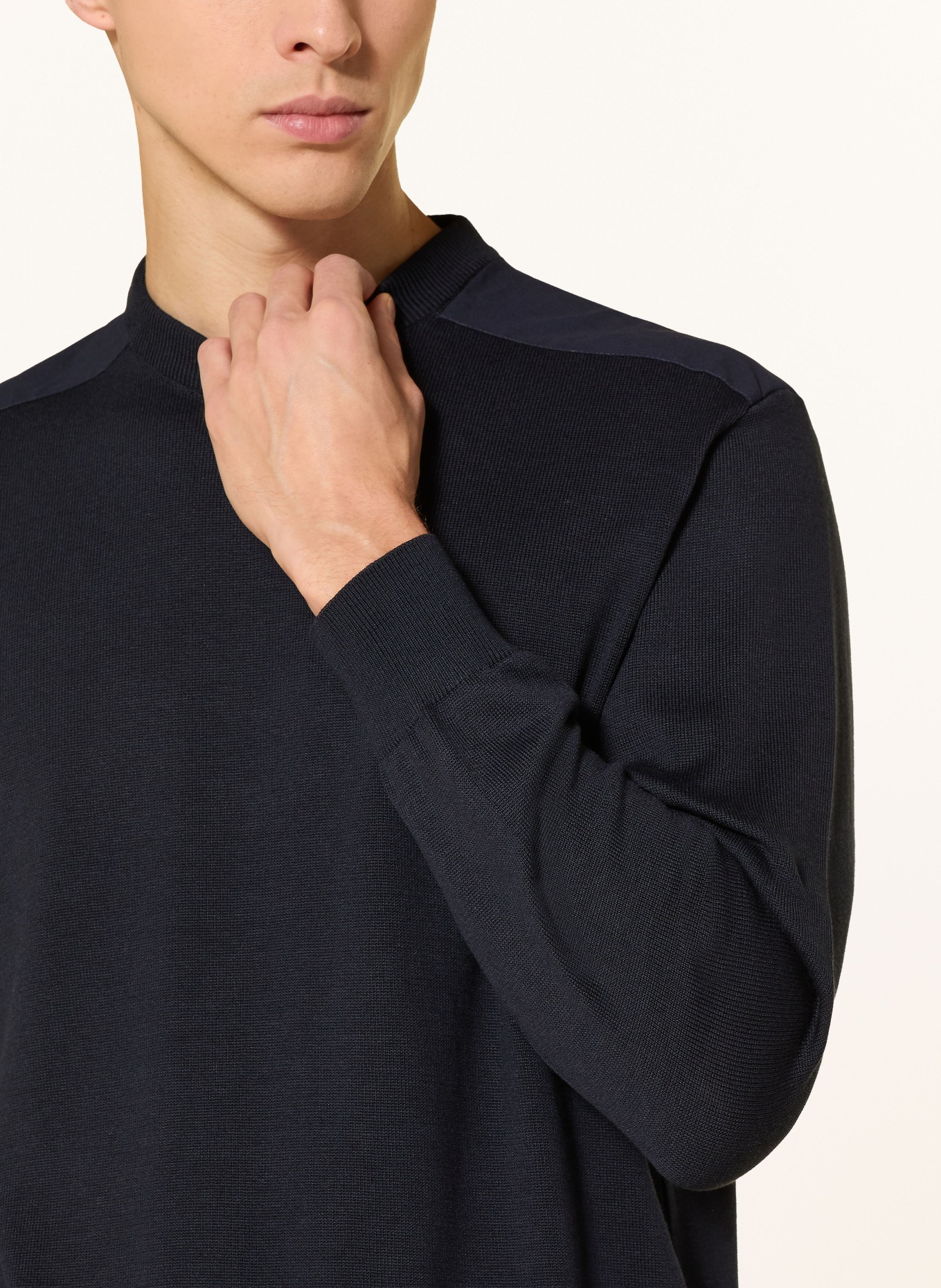 PAUL & SHARK Pullover mit Seide: DUNKELBLAU