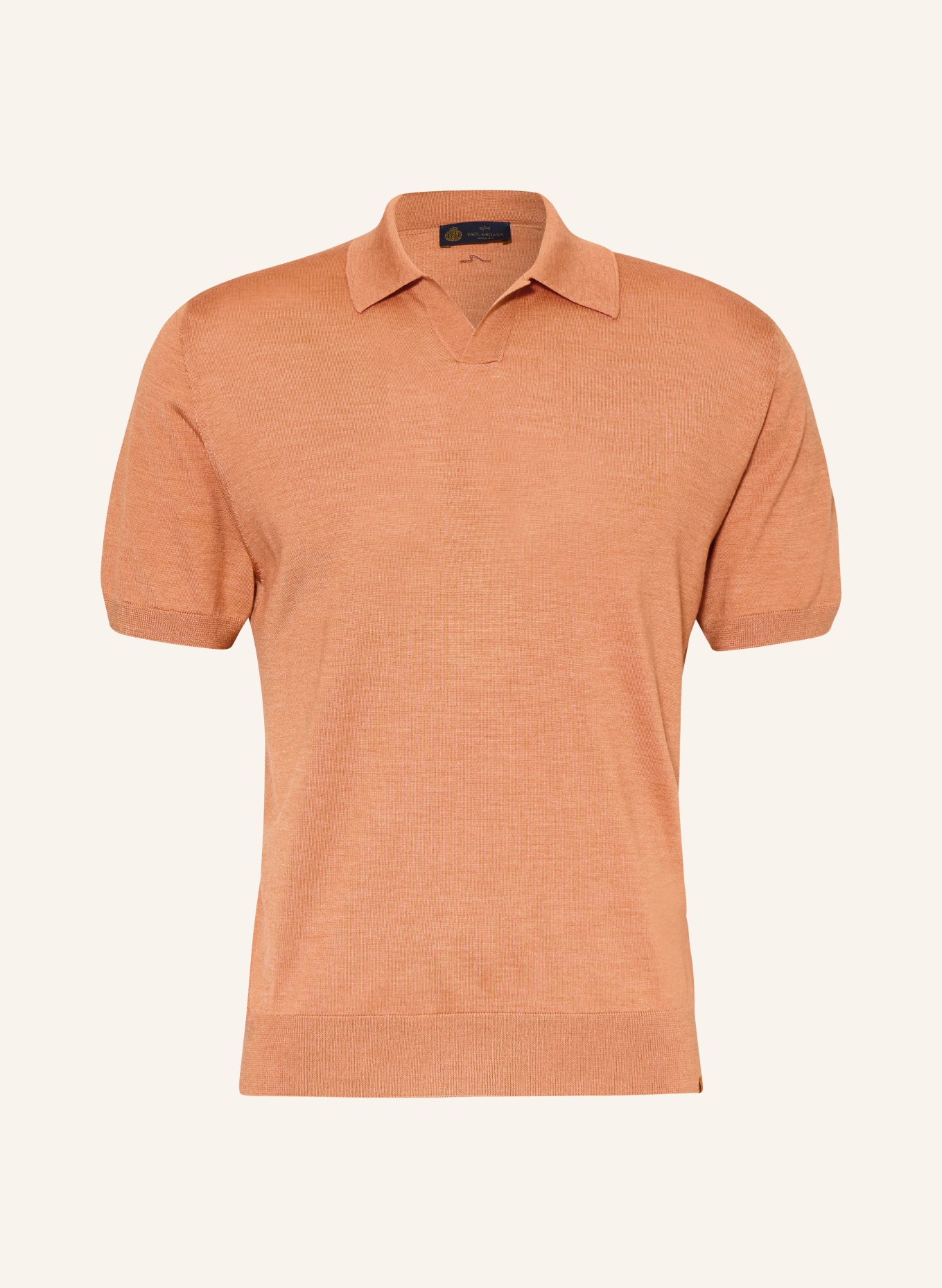 PAUL & SHARK Strick-Poloshirt mit Seide: HELLORANGE