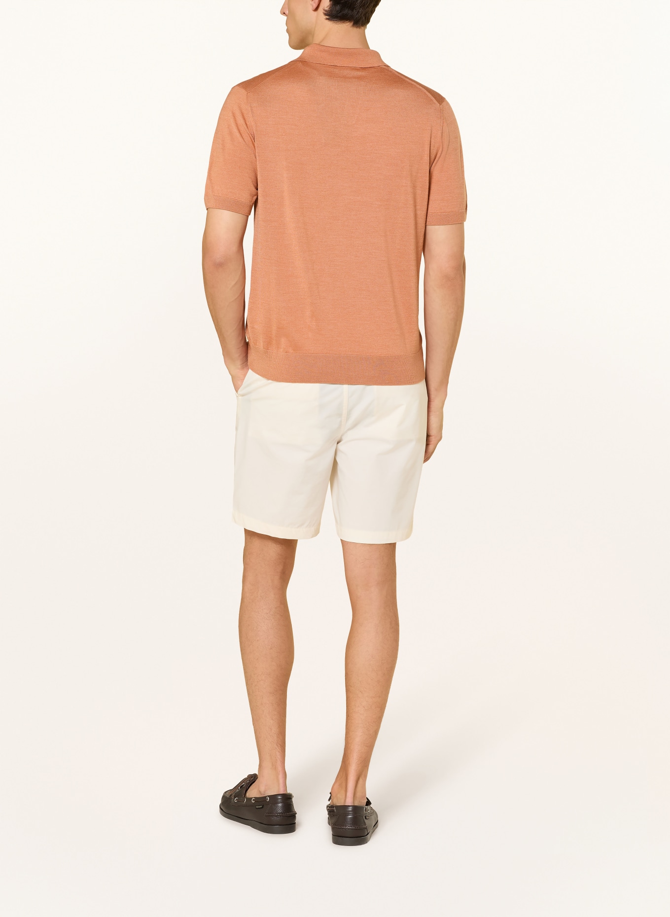 PAUL & SHARK Strick-Poloshirt mit Seide: HELLORANGE