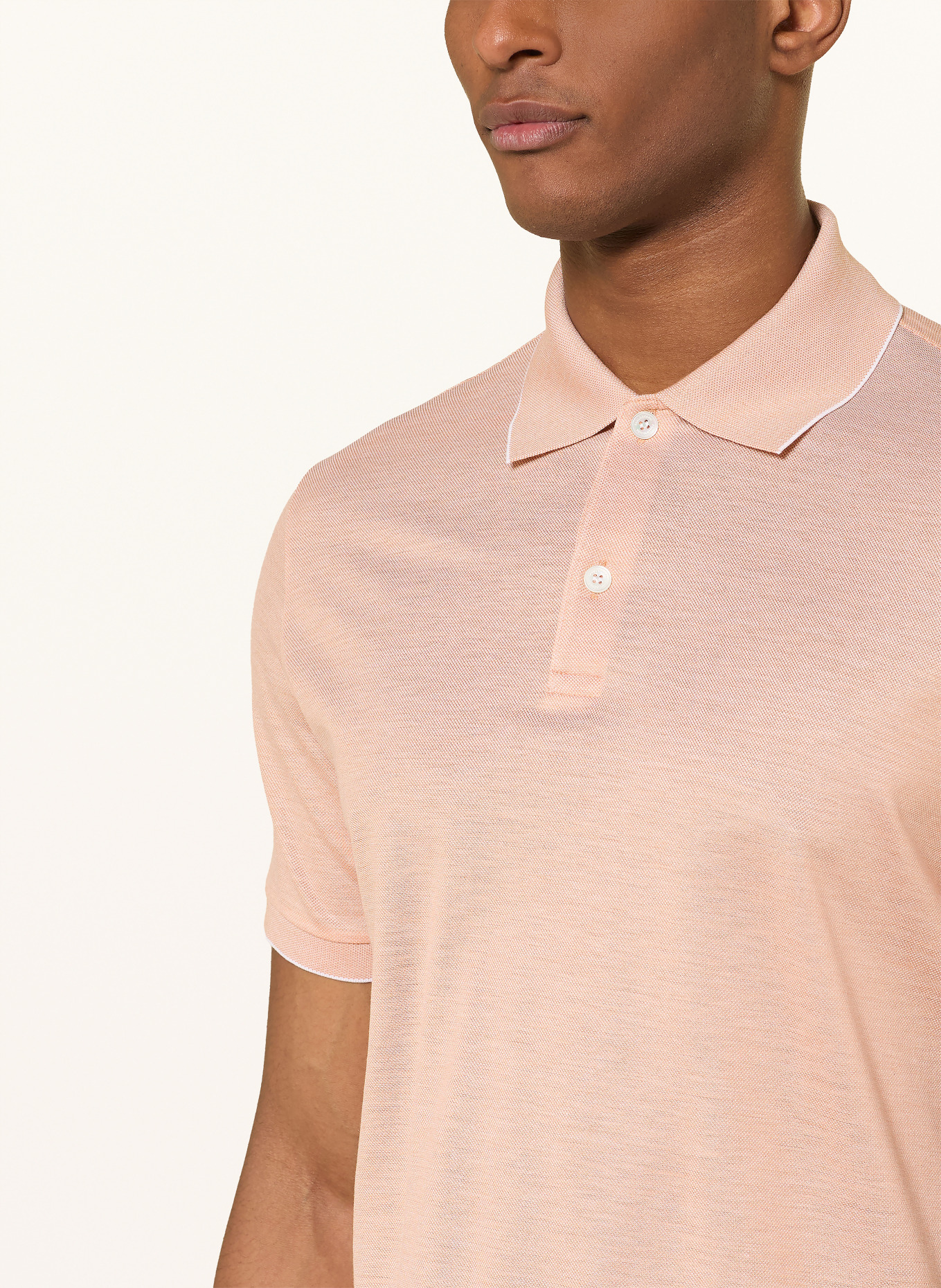 PAUL & SHARK Piqué-Poloshirt mit Seide: LACHS