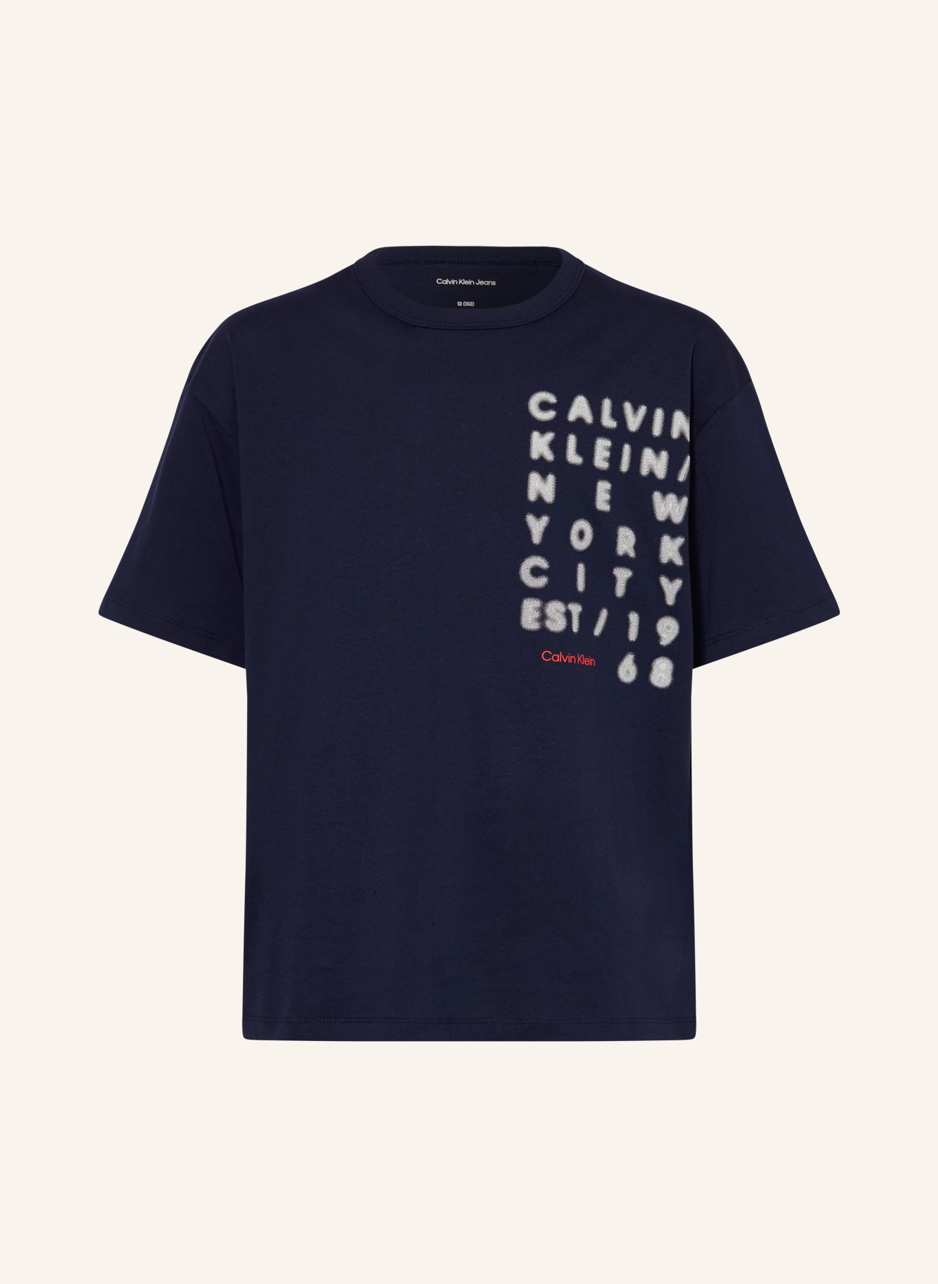 Calvin Klein T-Shirt SQUARE: DUNKELBLAU