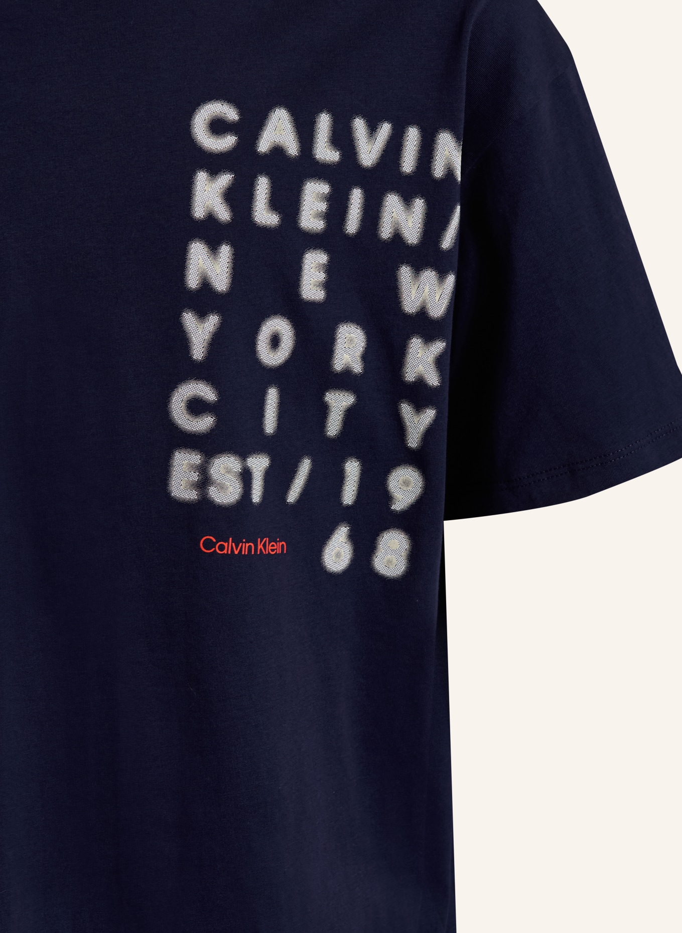 Calvin Klein T-Shirt SQUARE: DUNKELBLAU