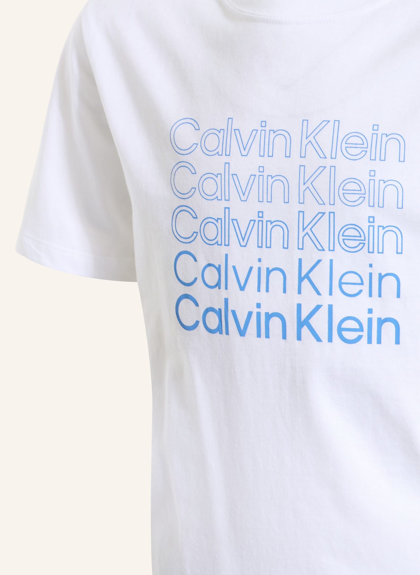 Calvin Klein T-shirt: WHITE / BLUE
