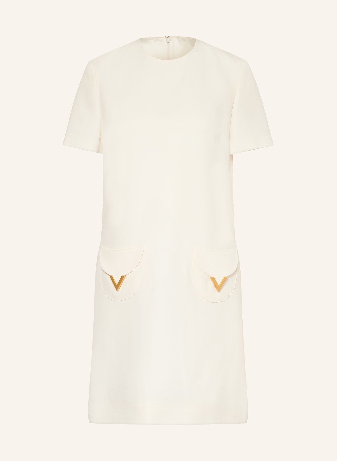 VALENTINO Etuikleid mit Seide: ECRU