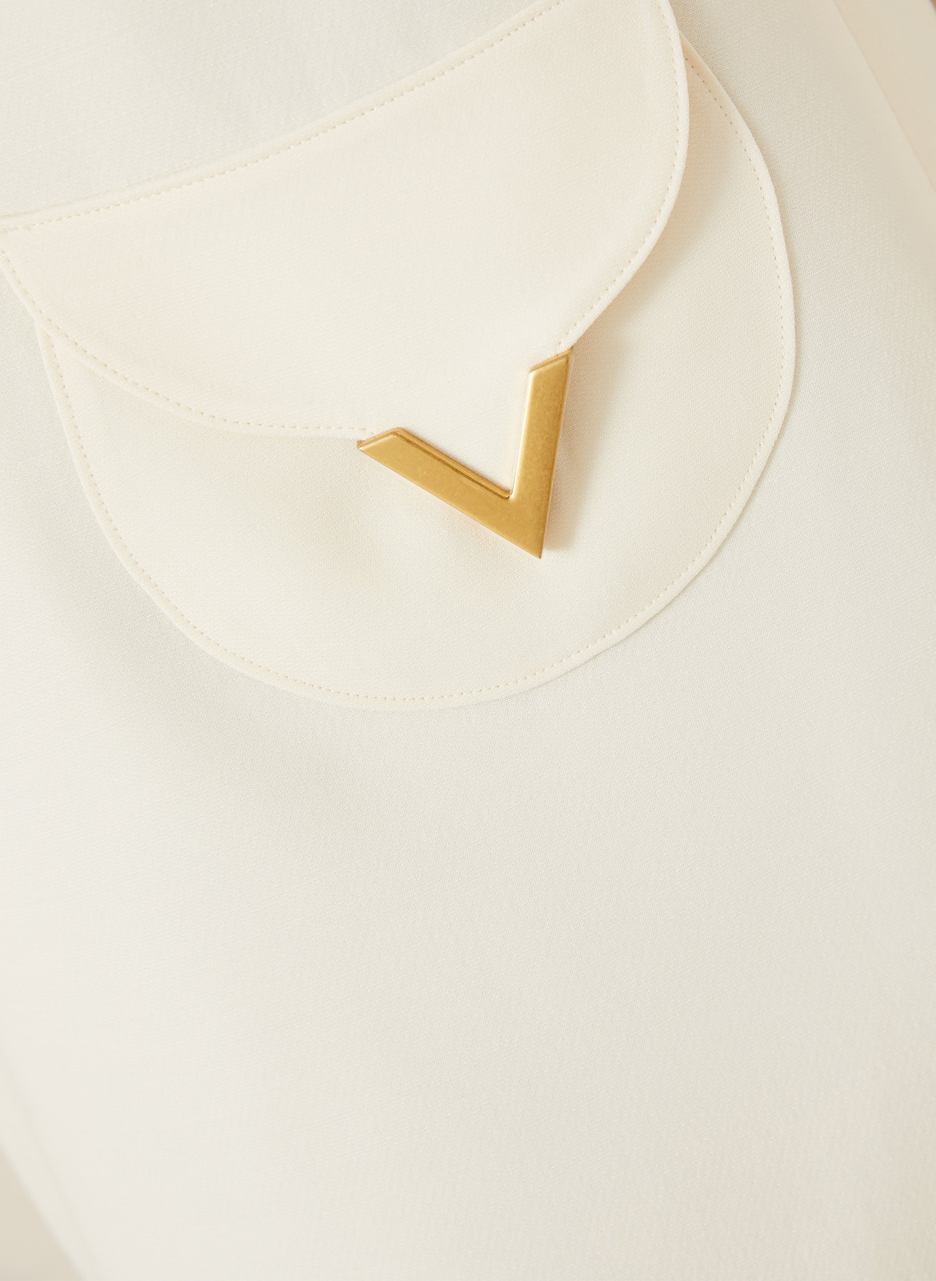 VALENTINO Etuikleid mit Seide: ECRU