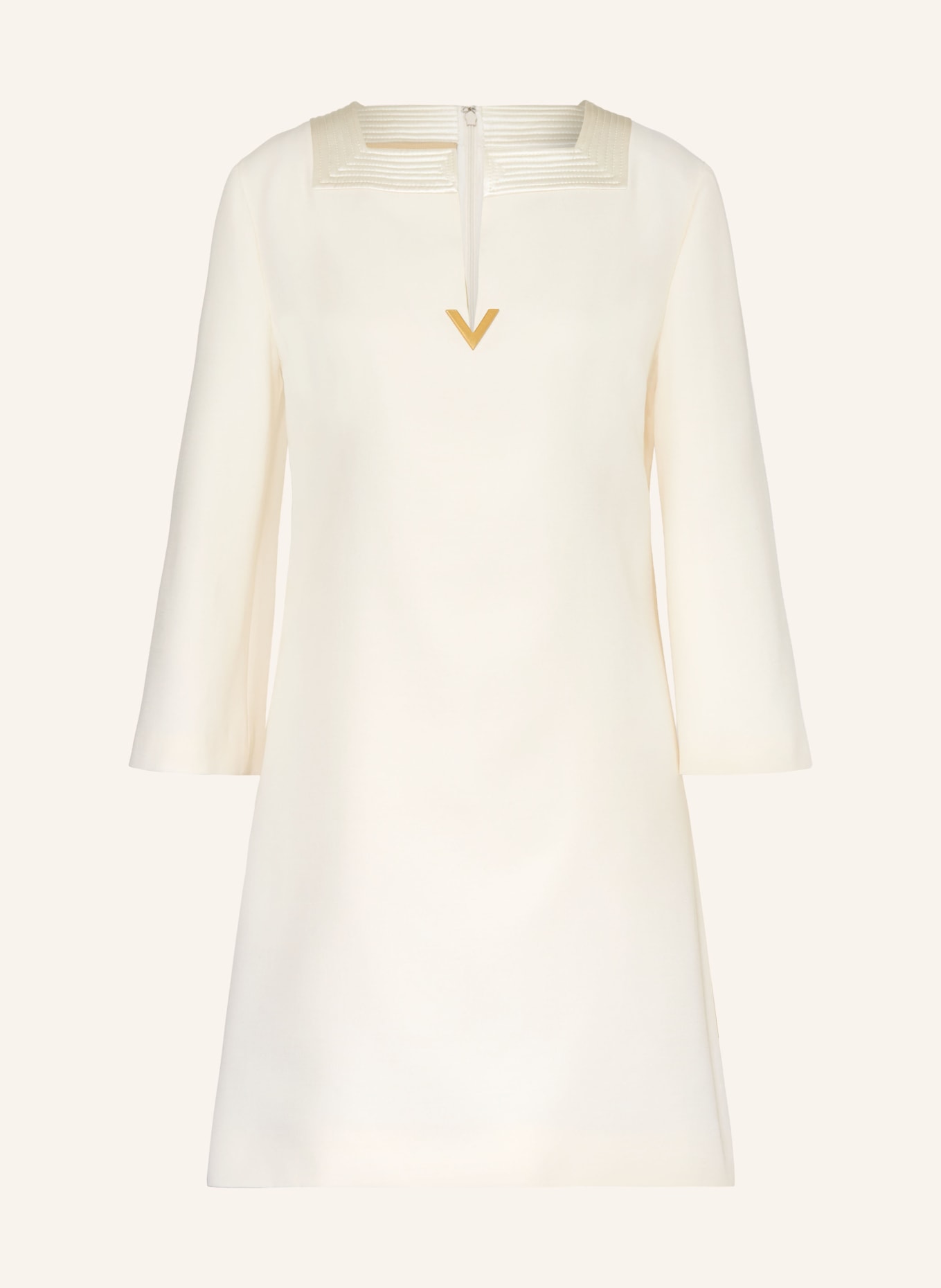 VALENTINO Etuikleid mit Seide: ECRU