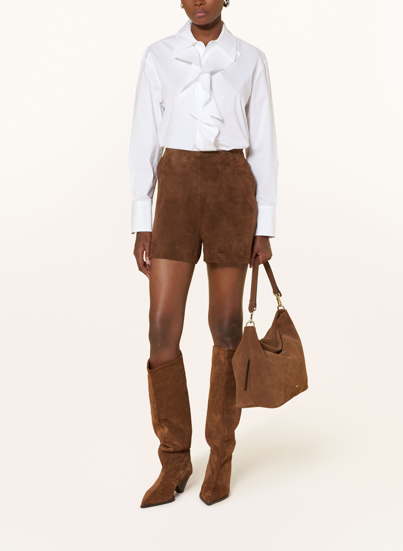 MARELLA Hemdbluse MLLFALESIA mit Volants: WEISS