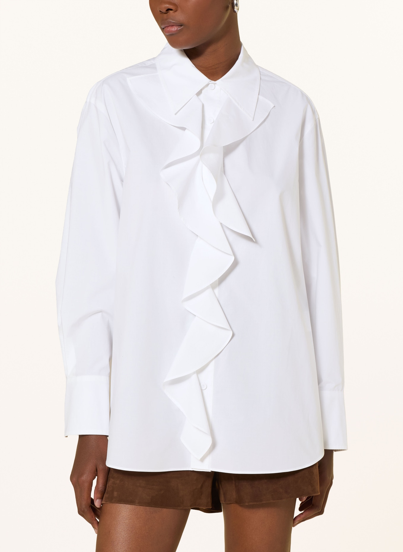 MARELLA Hemdbluse MLLFALESIA mit Volants: WEISS