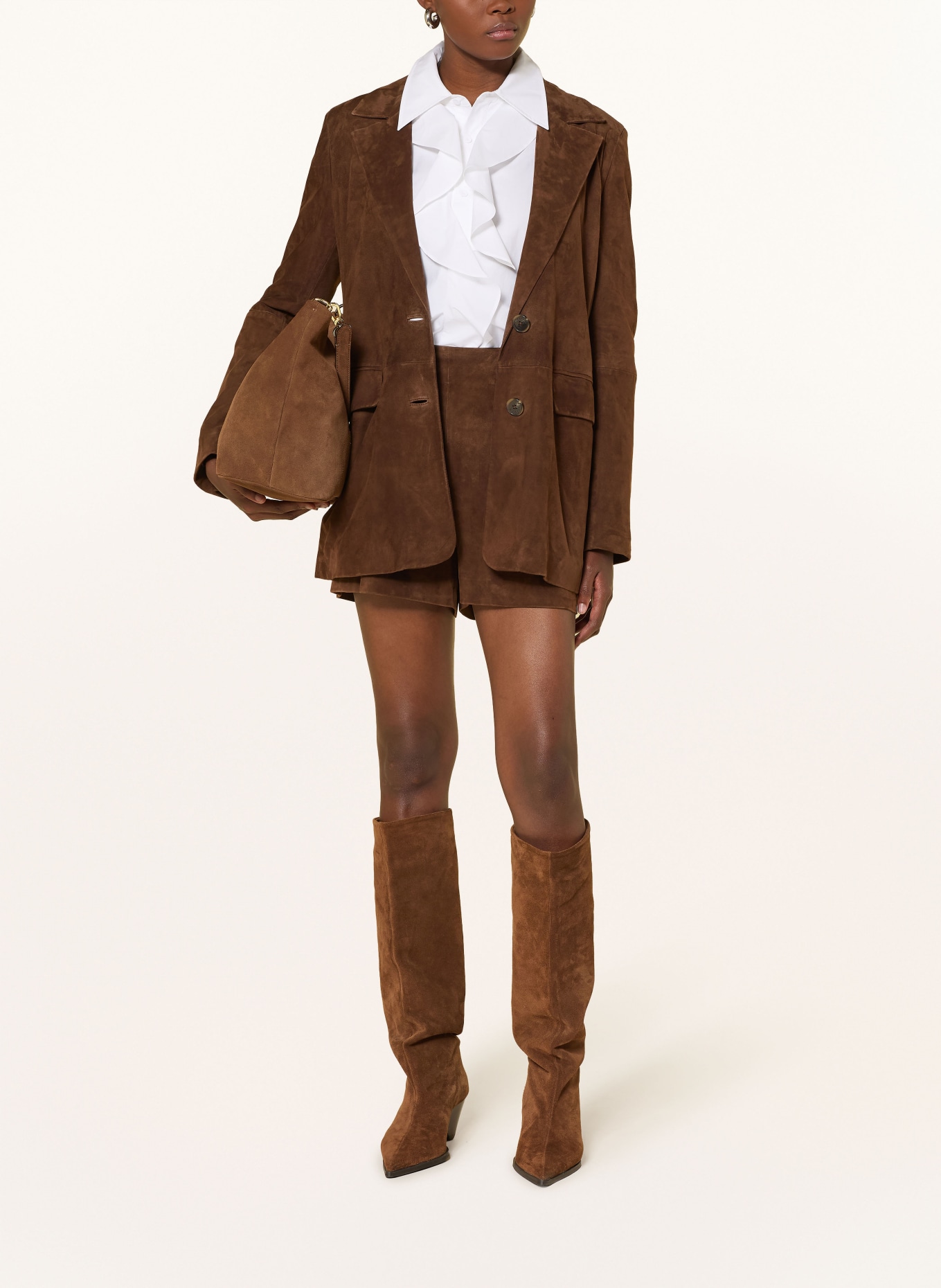 MARELLA Hemdbluse MLLFALESIA mit Volants: WEISS