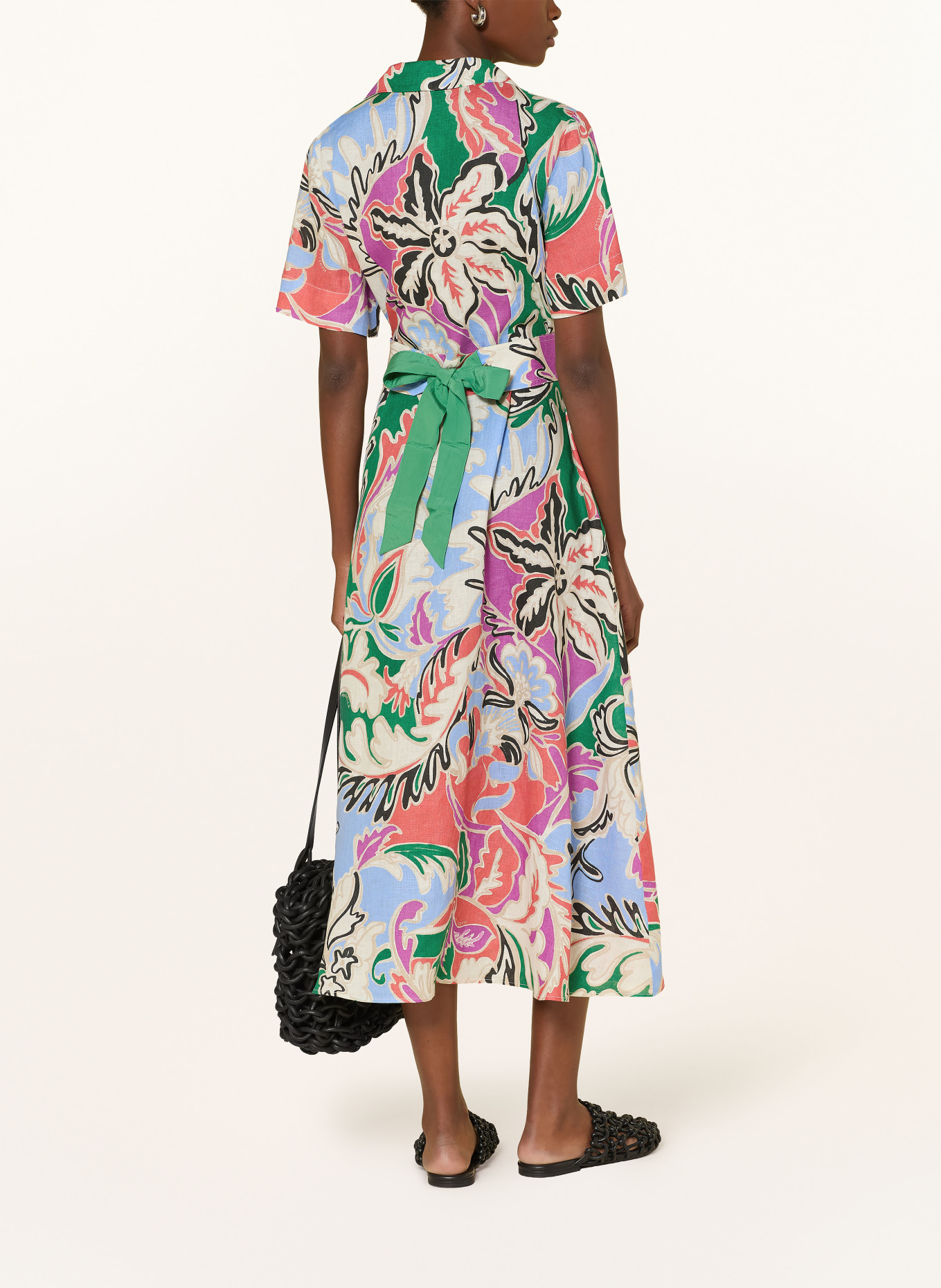 MARELLA Robe en lin MLSPACCHE: BLEU CLAIR / LILAS / VERT